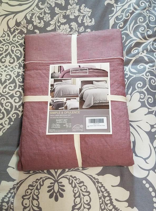 Simple&Opulence 100% Linen Sheet Set with Embroidery Washed - 4 Pieces (1 Flat Sheet & 1 Fitted Sheet & 2 Pillowcases) Natural Flax Soft Bedding Breathable Farmhouse - Linen, Queen Size customer photo 2