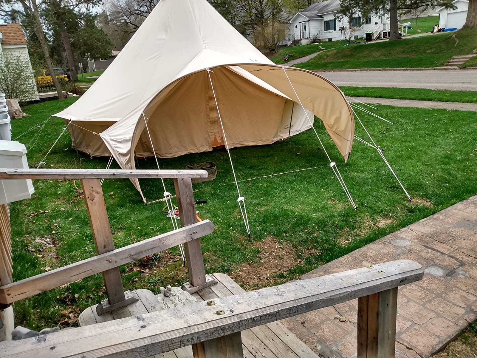 DANCHEL OUTDOOR B5PRO Canvas Bell Tent with Stove Jack 13ft/16.4ft/20ft customer photo 2