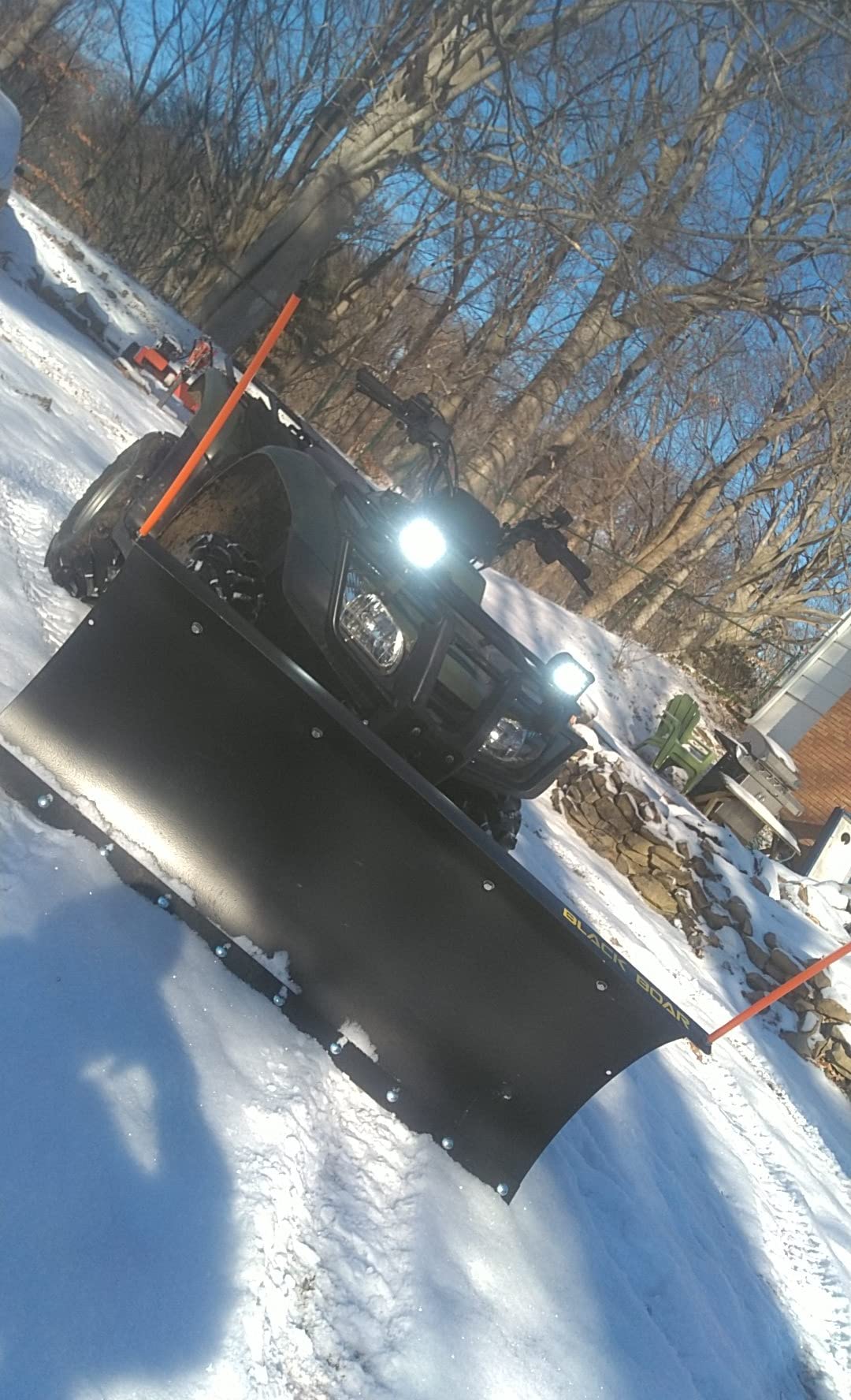 Black Boar Camco ATV Snow Plow Kit | Features a 48-inch Adjustable Straight Blade and Adjustable Tension Safety Trip Springs (66016) customer photo 1