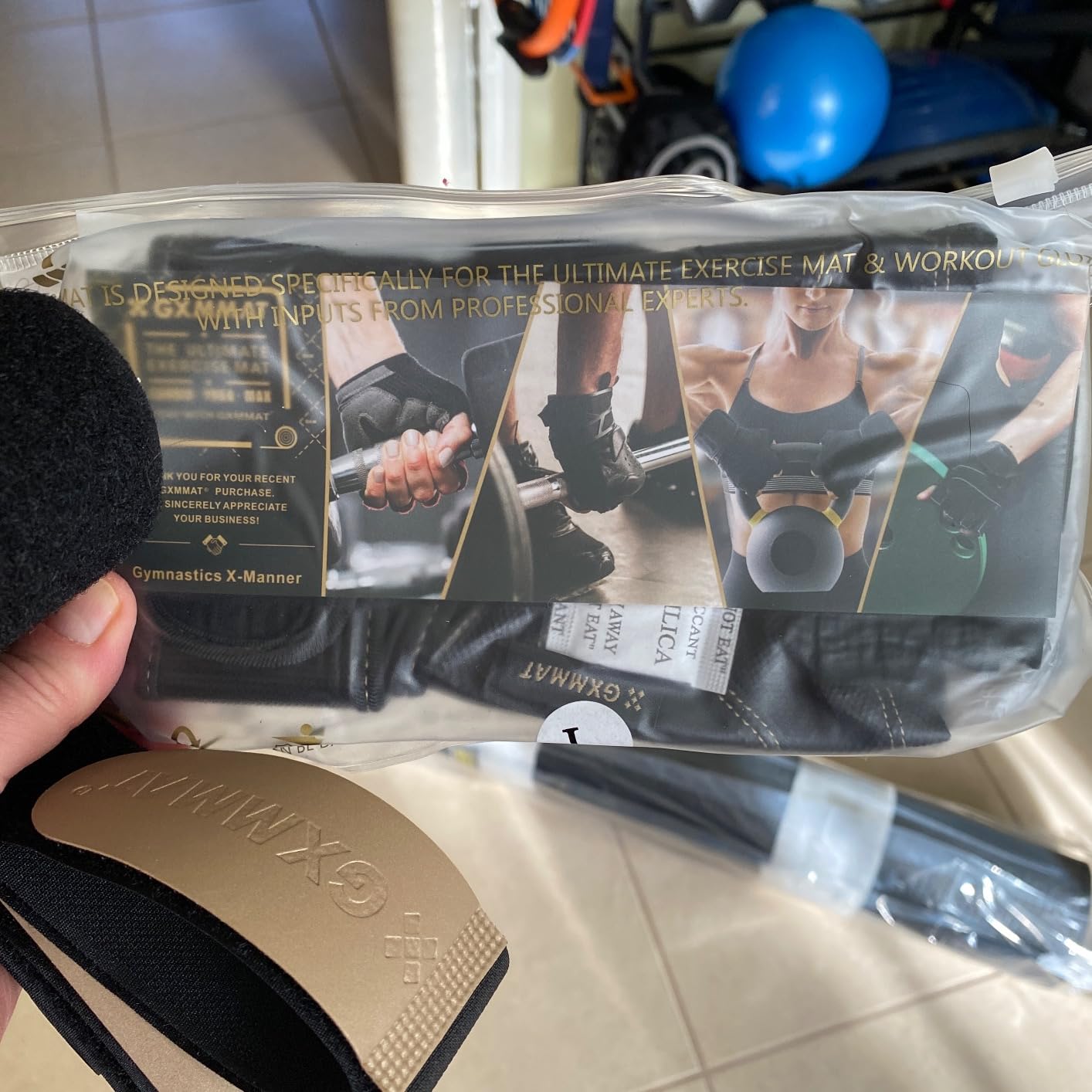 GXMMAT Large Exercise Mat 6'x4'/6'x5'/6'x6'(7mm) customer photo 2