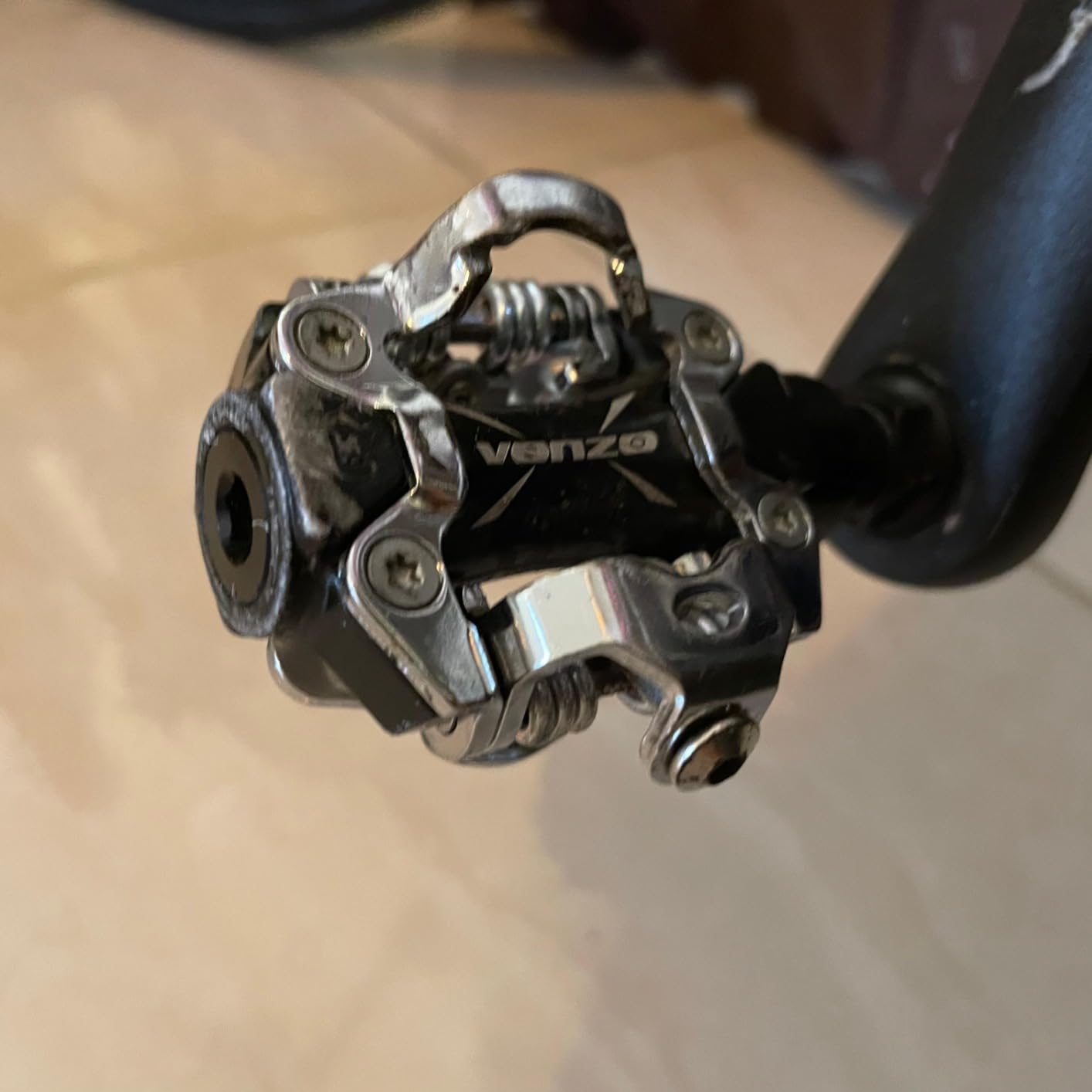 VENZO Compatible with Shimano SPD Mountain Bike CNC Cr-Mo Die-Cast Aluminum Sealed Pedals with Cleats - Dual Platform Clipless Pedals for Mountain Bike Shoes - Easy Clip in & Out customer photo 1