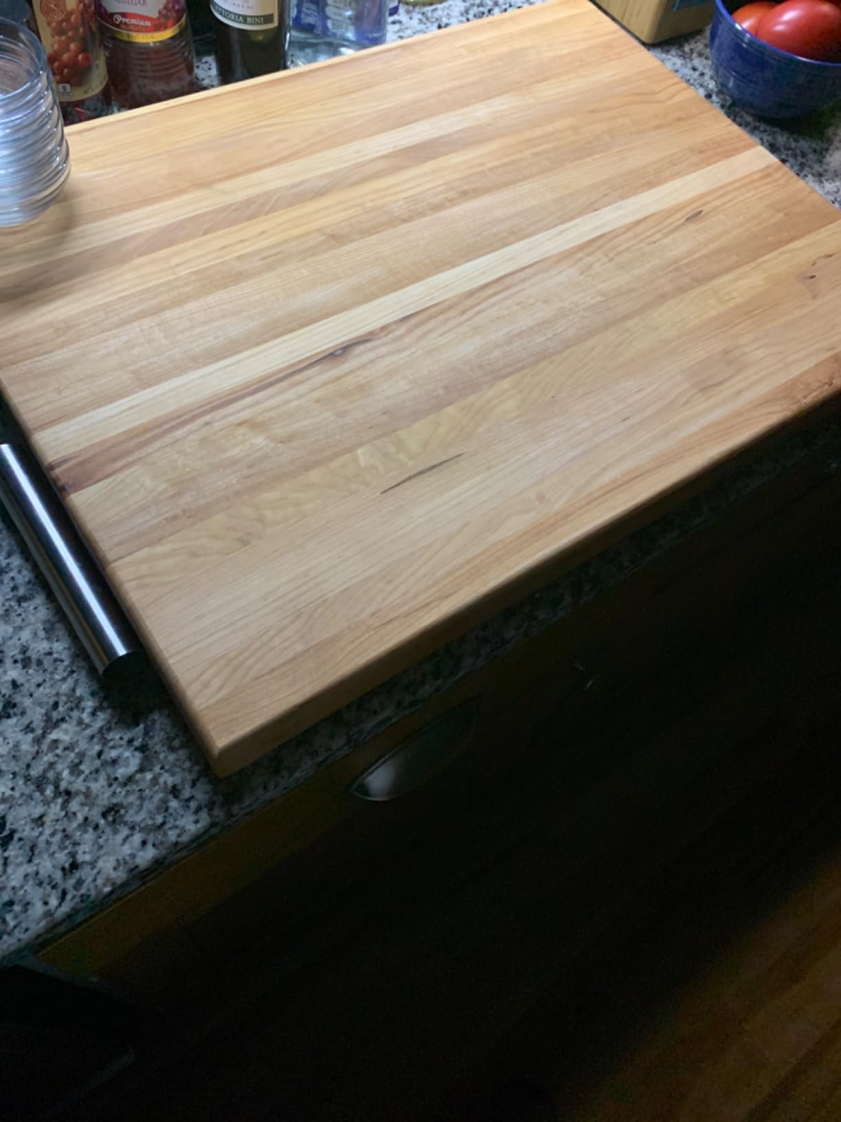 John Boos CB Series Rectangular Wooden Maple Cutting Board 20”x15” – 1.5” Thick, 12-lb Reversible Butcher Block with Juice Groove, Edge-Grain & Finger Grips – Made in the USA customer photo 2