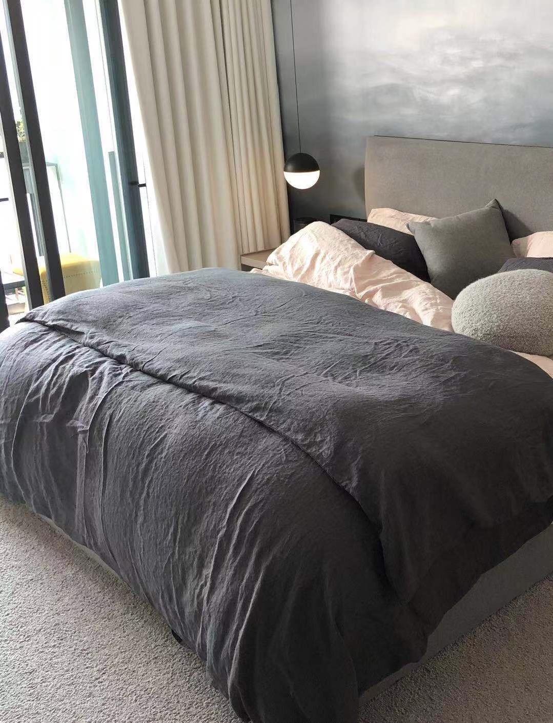 Sijo Stone Washed Organic French Linen Bed Sheet Set, GOTS Certified Organic, Best Cooling Linen Sheet Award by Sleep Foundation, 3 Piece - 2 Pillowcases and 1 Fitted Sheet (Classic, Queen) customer photo 2