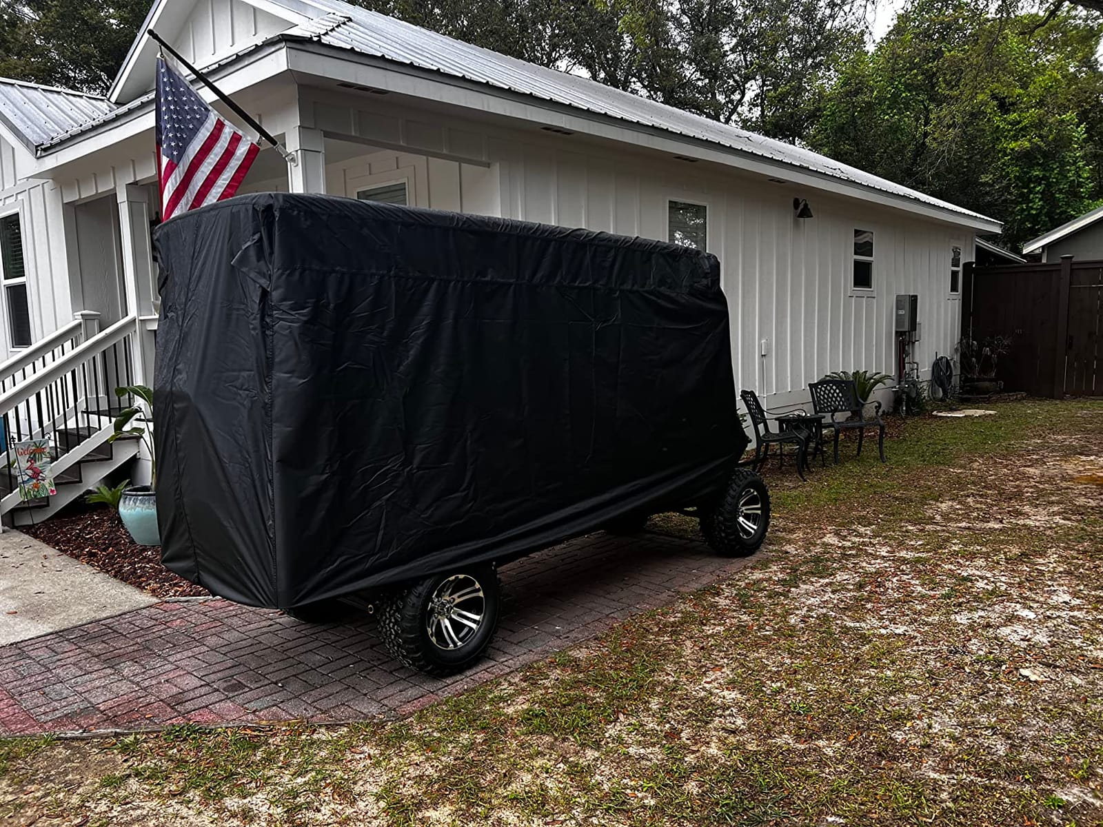 moveland Golf Cart Cover, Waterproof Dustproof Outdoor Storage Cover customer photo 2