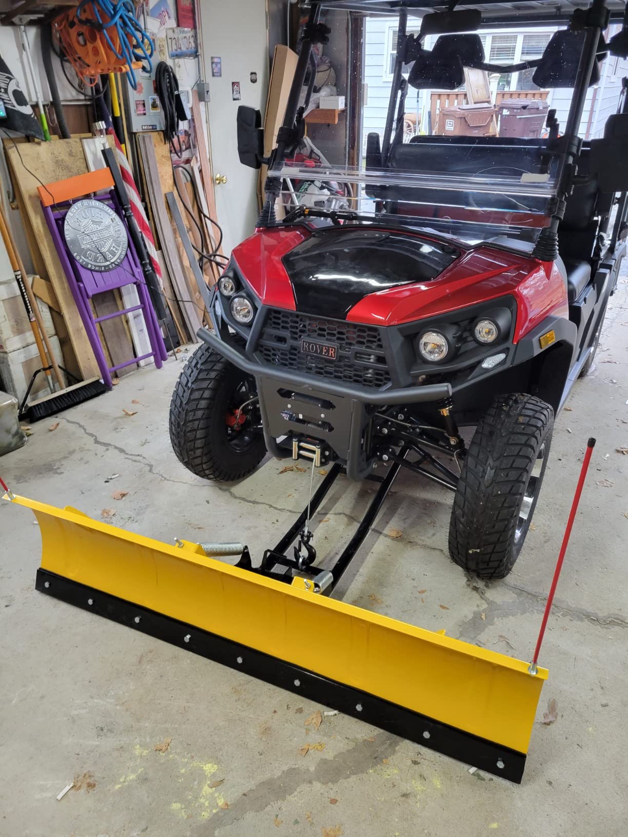 Massimo 60-Inch Universal ATV/UTV Snow Plow Kit – Steel Blade with Push Frame and Mount Plate, 5-Position Angle Adjustment customer photo 2