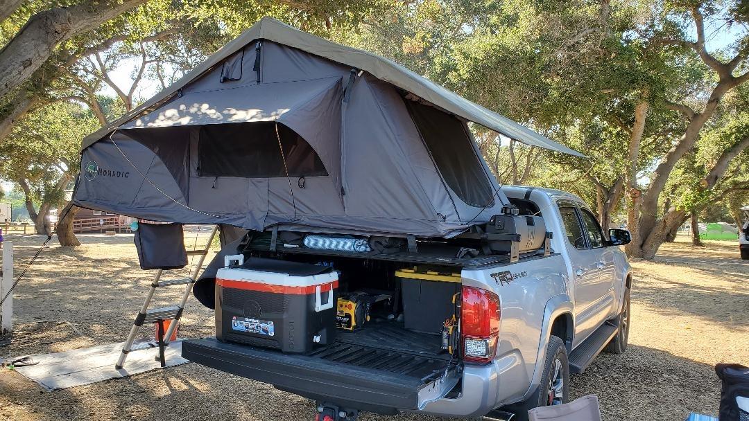Extended Soft Shell Rooftop Tent, 2-Person - Overland Vehicle Systems HD Nomadic 2 - Grey Body & Green Rainfly customer photo 1