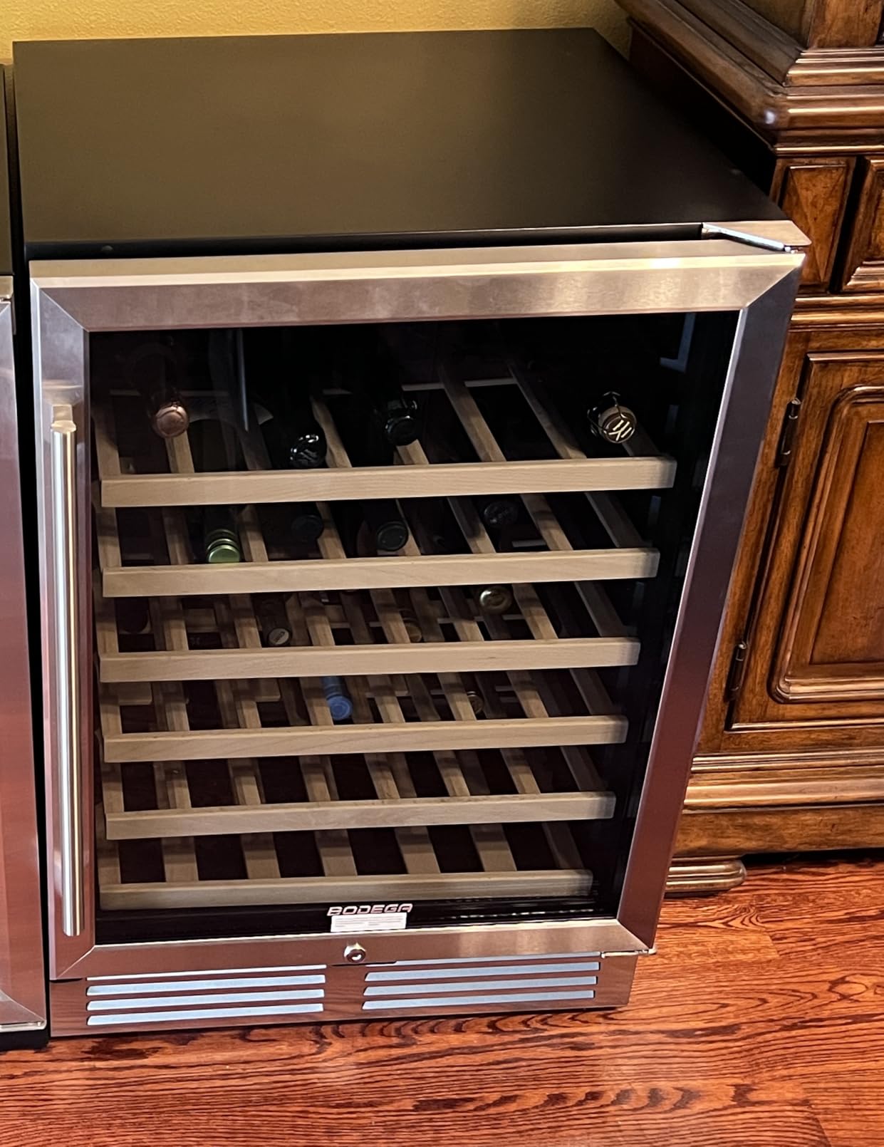 BODEGA 24 Inch wine cooler,under counter wine fridge 52 Bottles with WIFI APP Control Fits Champagne,red, Rose, Built in or Freestanding wine cooler refrigerator for Home Office Bar. customer photo 1