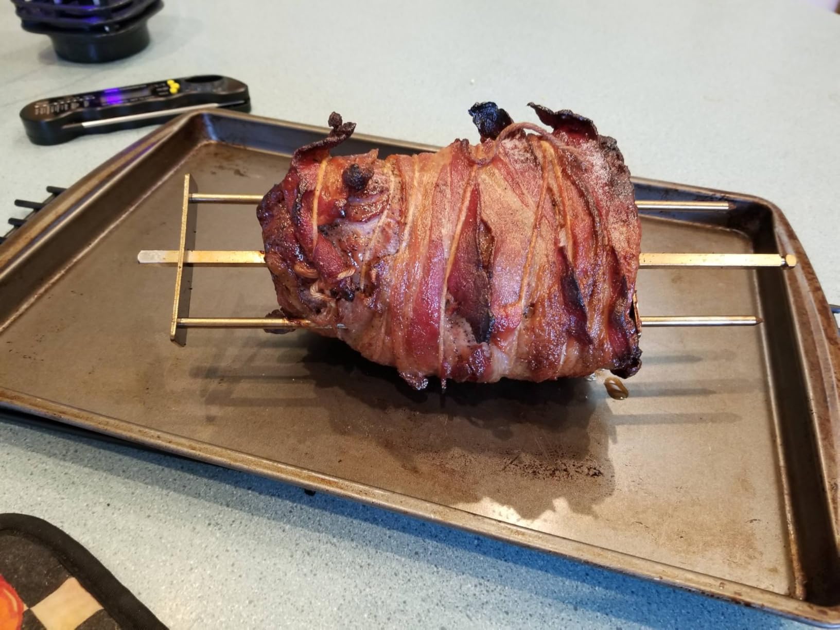 ROTO-Q 360 Cordless Universal Rotisserie Kit for Grills Ovens and Smokers - Non-Electric Wind-up Spit Roaster, Gas or Charcoal BBQ - Indoor/Outdoor (Stainless Steel) customer photo 1