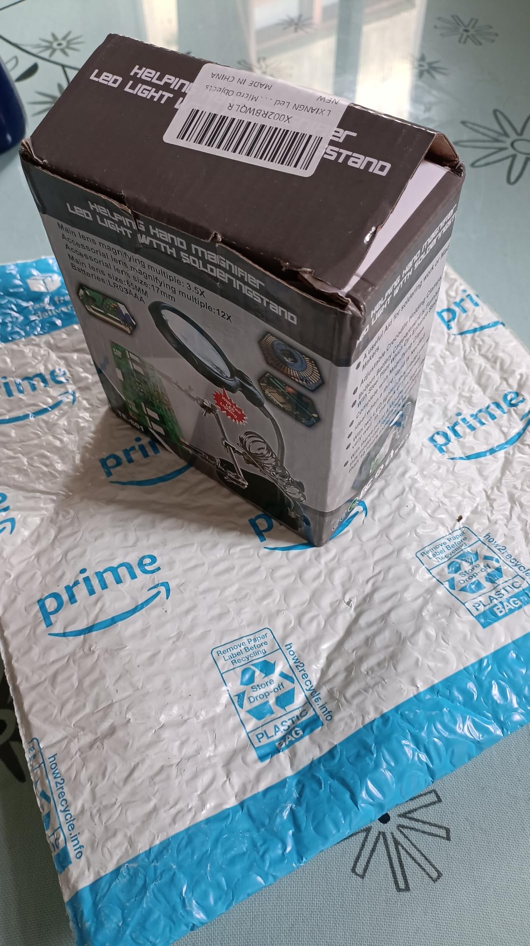 3.5X12X Helping Hands Soldering Station with LED Light & Alligator Clips customer photo 2