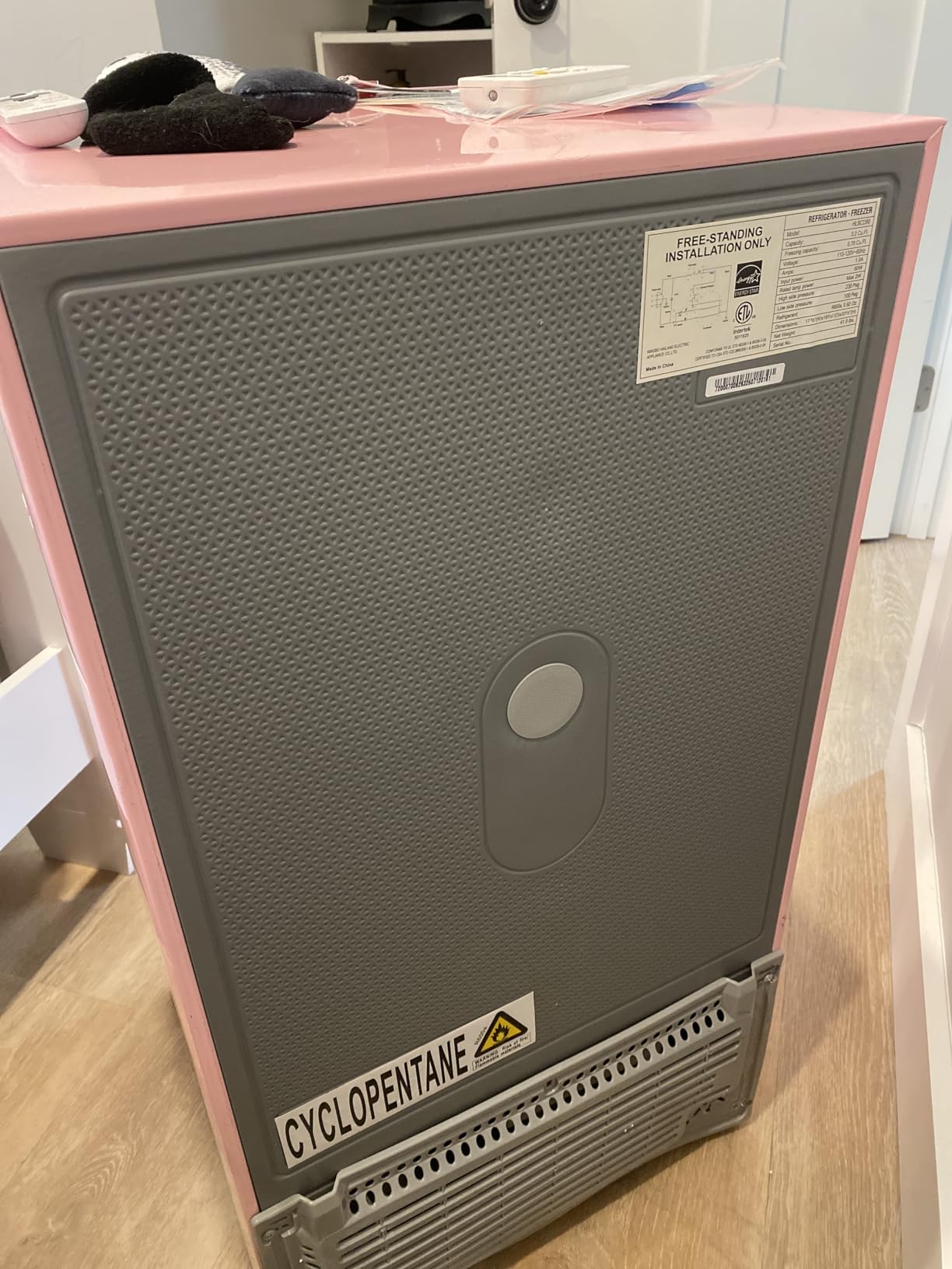 HAILANG 3.2 Cu.Ft Mini Fridge with Freezer, 2 Door Mini Refrigerator,Sliver customer photo 1