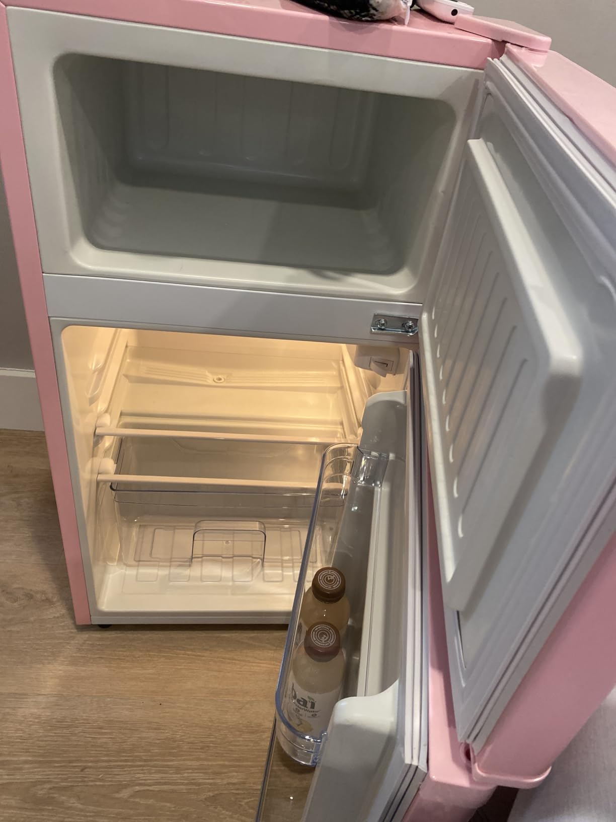 HAILANG 3.2 Cu.Ft Mini Fridge with Freezer, 2 Door Mini Refrigerator,Sliver customer photo 2
