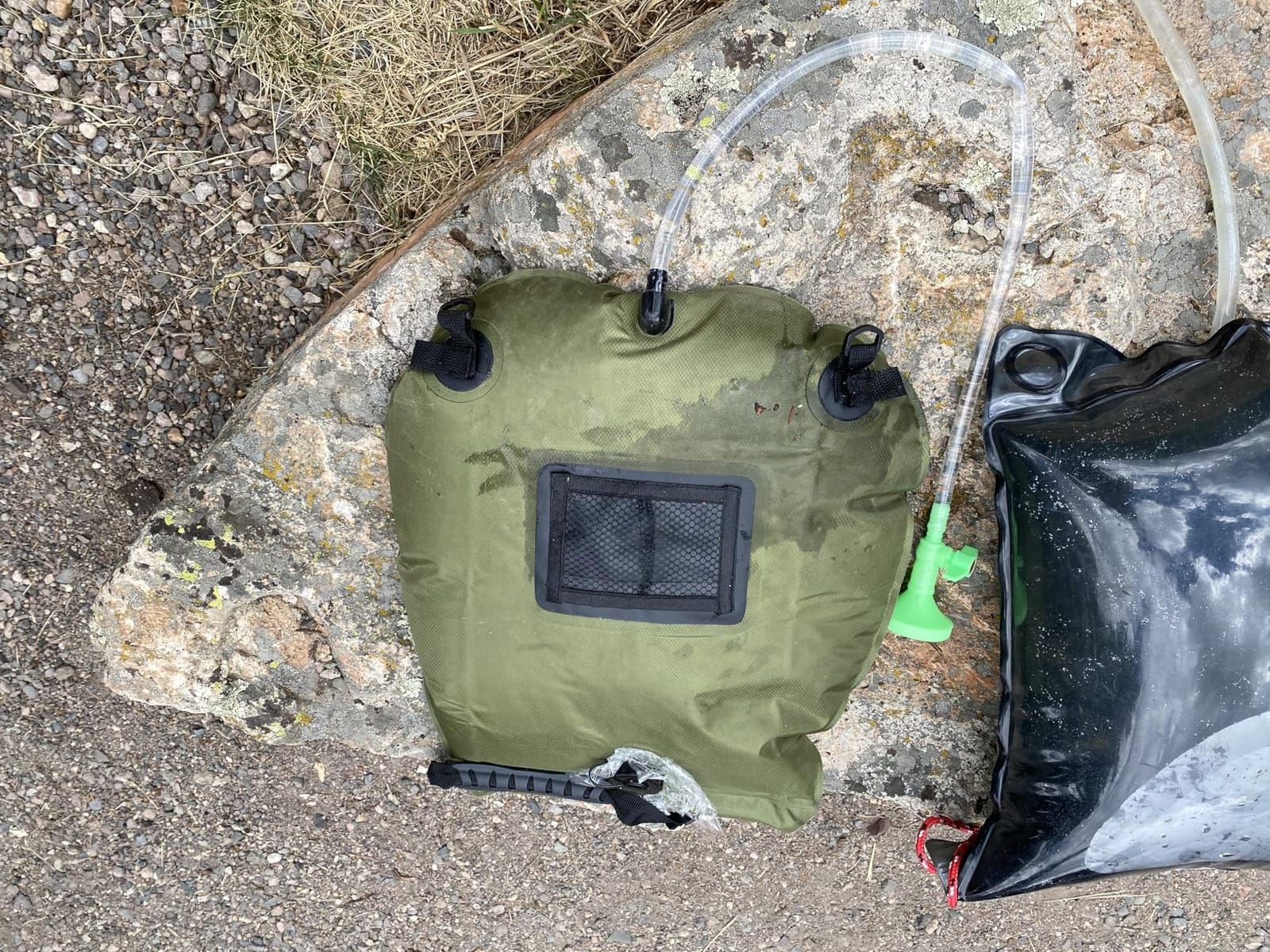 Pop-up Shower Tent & 20L Solar Shower Bag Combo - Waterproof Camping Privacy Shelter with Portable Heated Water Reservoir for Outdoor Bathing, Beach, Hiking (Green, 120x120x190cm) customer photo 2