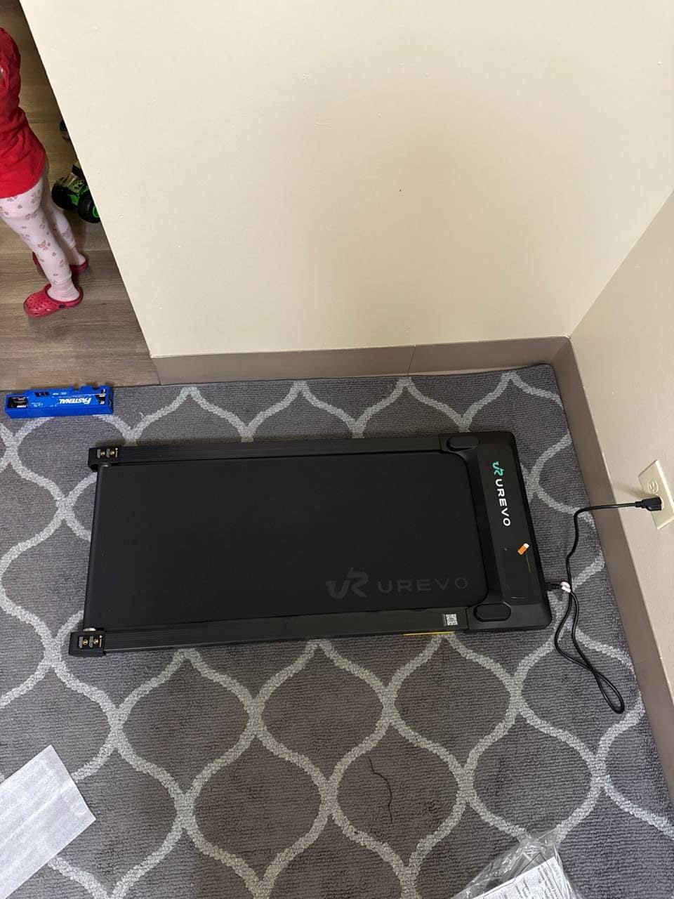 UREVO Smart Walking Pad, Compact Under Desk Treadmill with Double Shock Absorption, Quiet Operation, Workout APP with Track Insights and MIIT Mode, Plug and Play, Remote or APP Control for Home Office customer photo 2