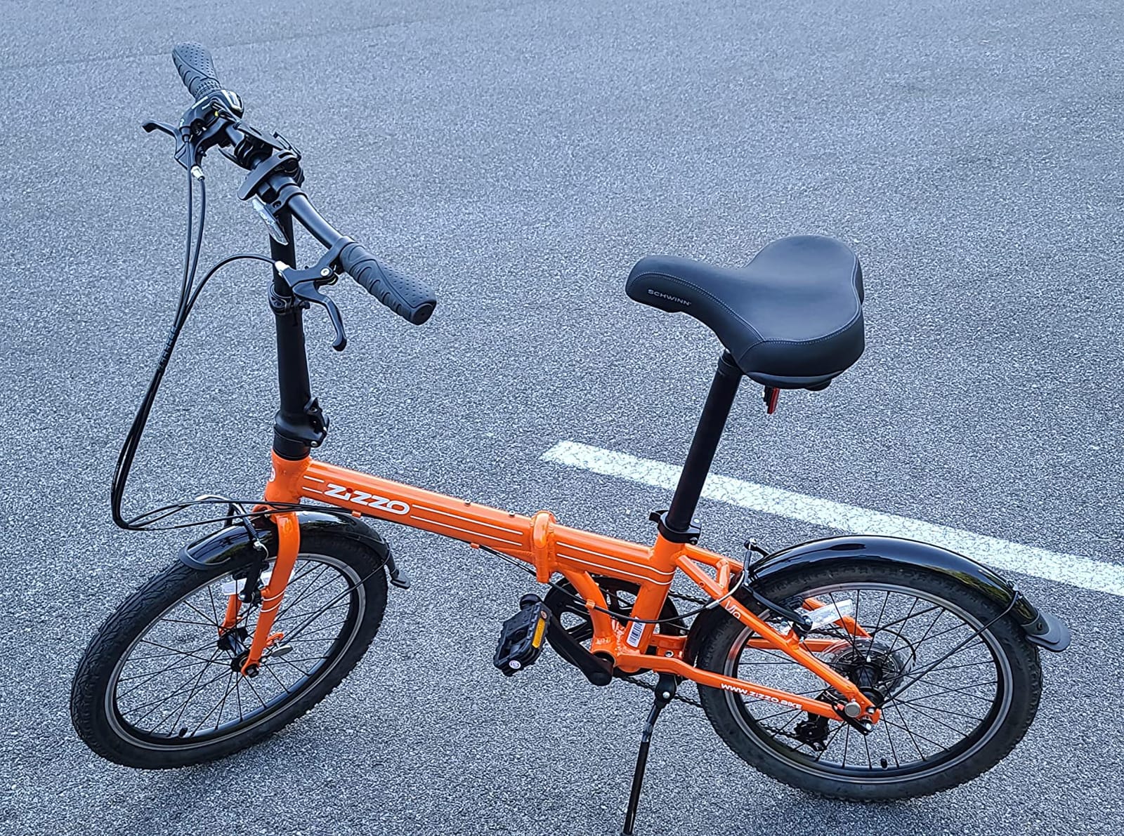 ZiZZO Forte Heavy Duty Folding Bike-Lightweight Aluminum Frame Genuine Shimano 20-Inch Folding Bike with Fenders, Rack and 300 lbs Weight Limit customer photo 2