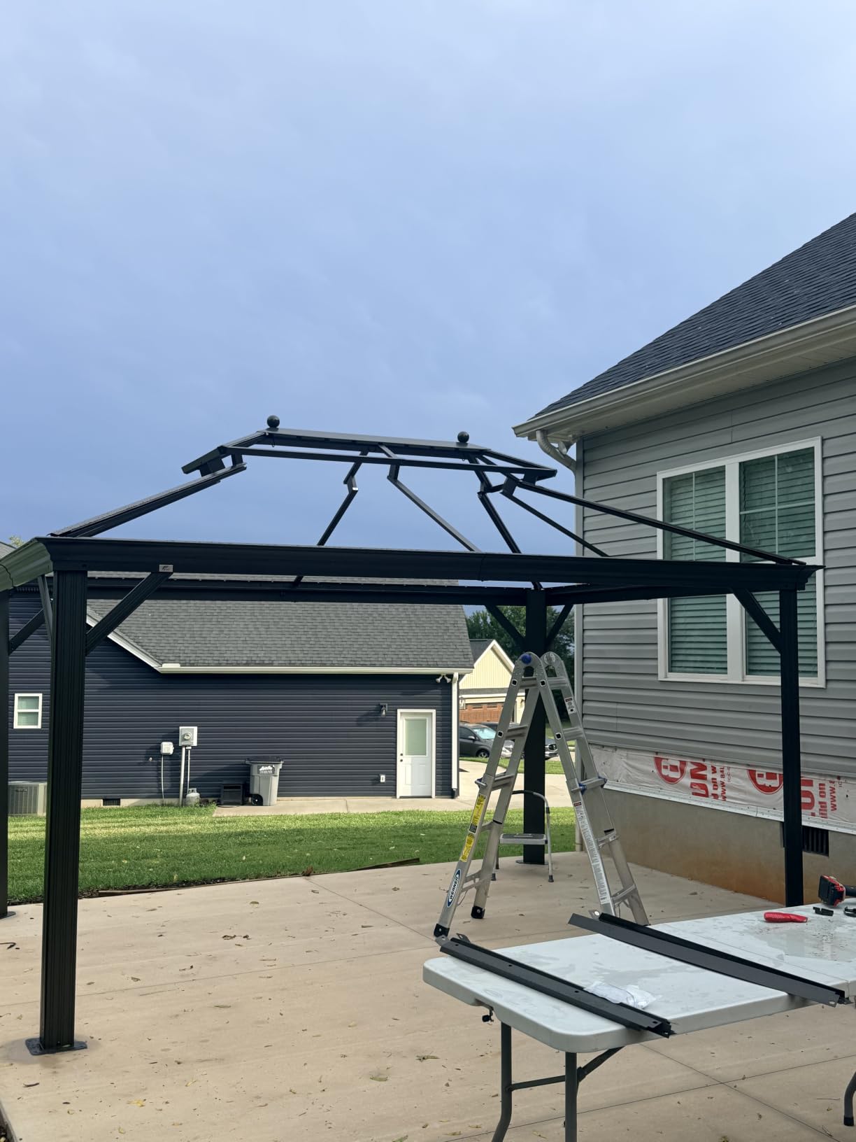 PURPLE LEAF Outdoor Hardtop Gazebo 12' x 20' Bronze Metal 4.7