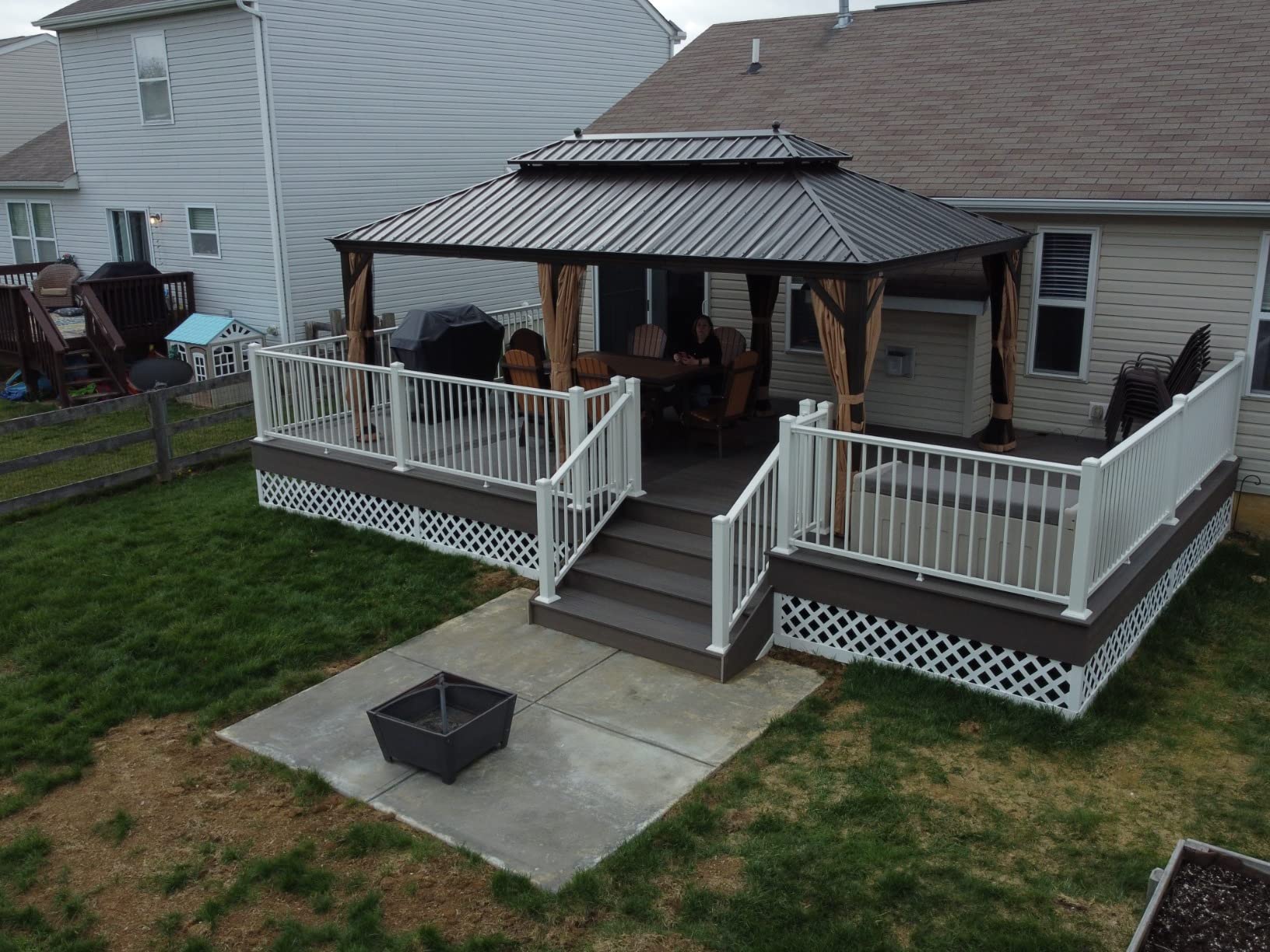 PURPLE LEAF Outdoor Hardtop Gazebo 12' x 20' Bronze Metal 4.7
