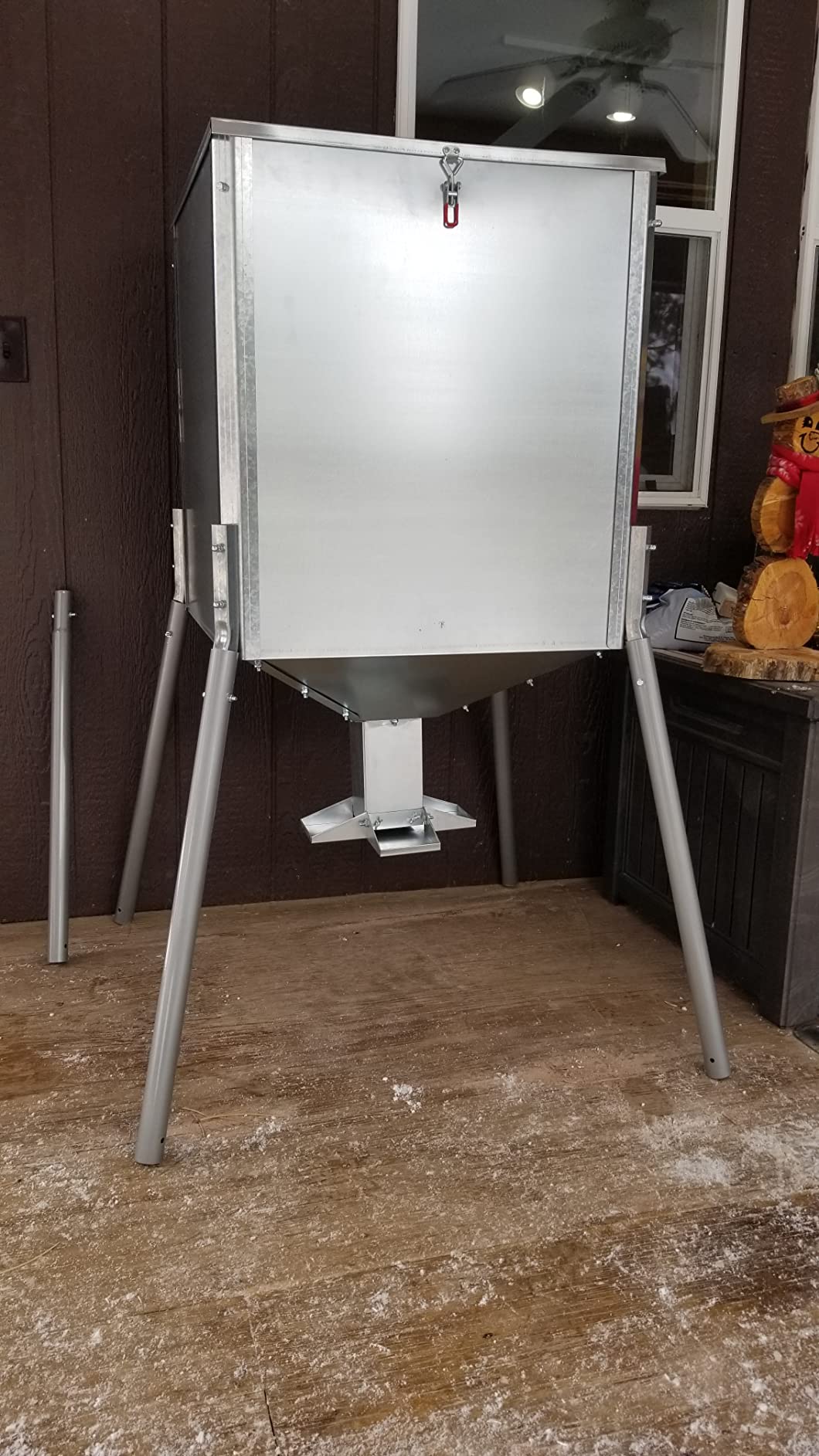 HECASA Steel 450LB Capacity Big Game Gravity Metal Deer Feeder Galvanized Hunting w/o Foot Kit Tripod Feeder customer photo 2