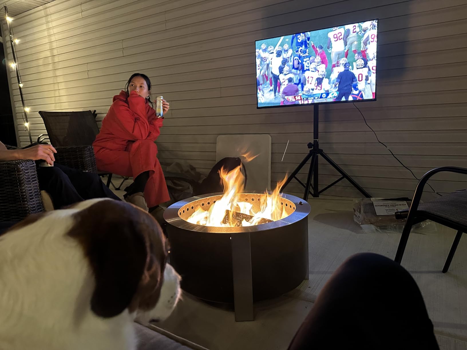 Breeo X Series 24 - Corten Steel Smokeless Fire Pit for Outside - 27.5 in customer photo 1