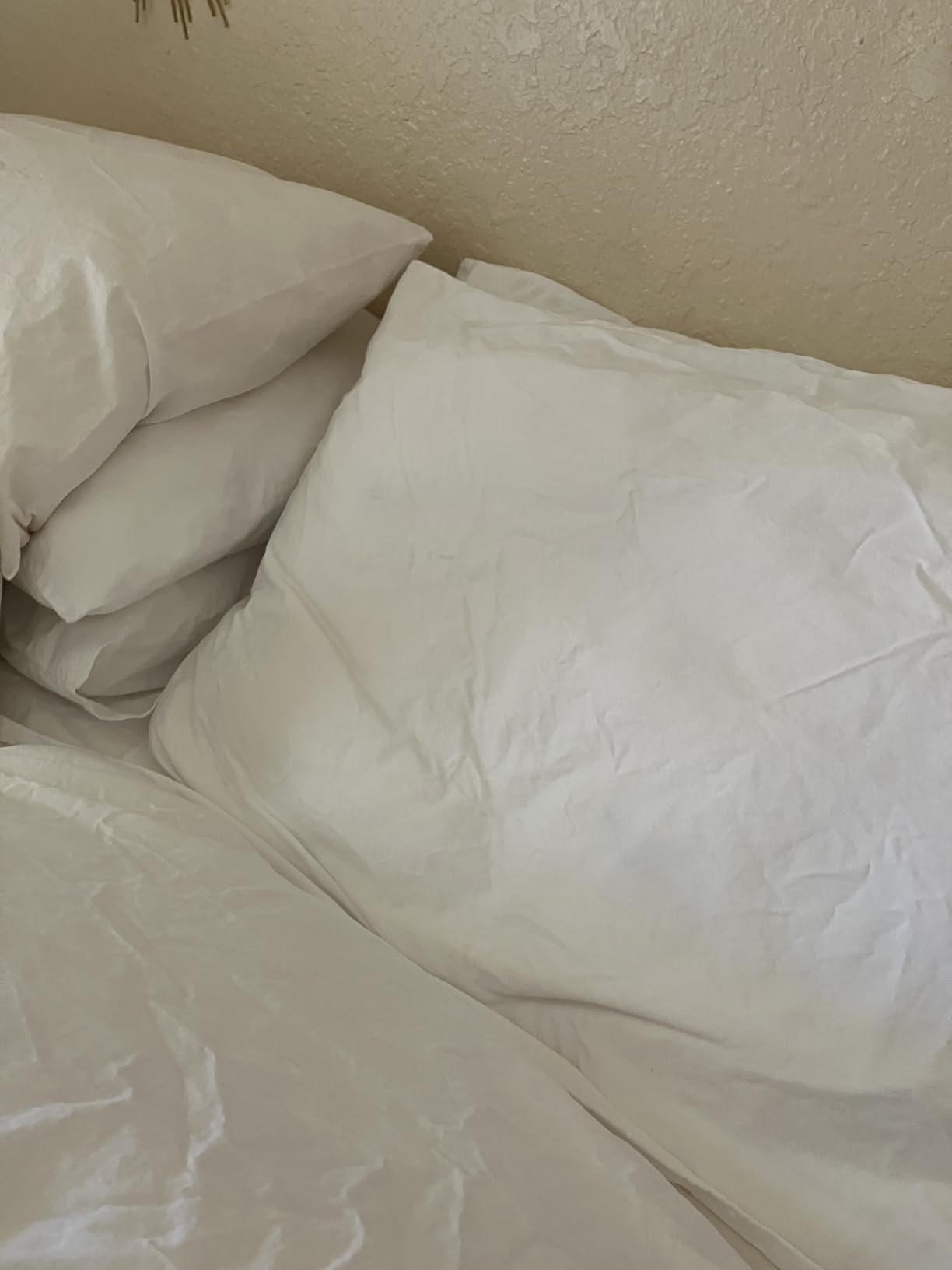 SUPREME ELEGANCE 100% Organic Cotton Queen Sheet Set, Percale, Snow White customer photo 1