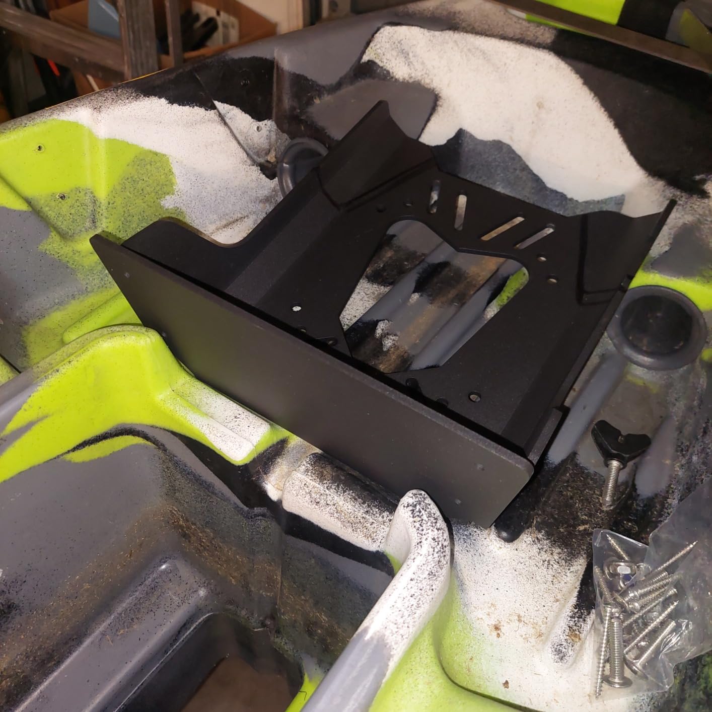 NyVoozy Transom Trolling Motor Mount for Kayaks, Trolling Motor Mount for Clamp-on Electric Trolling Motors customer photo 2