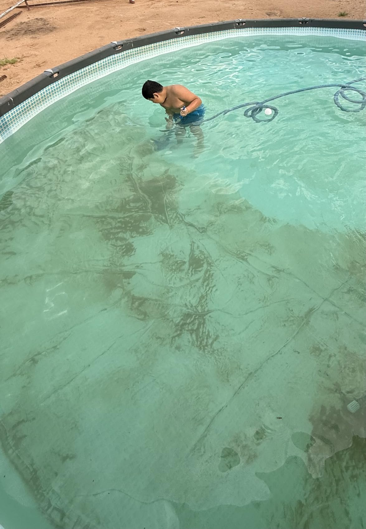 POOLWHALE Above Ground Pool Vacuum with Hose, 1-1/2 In x 24-Feet customer photo 1