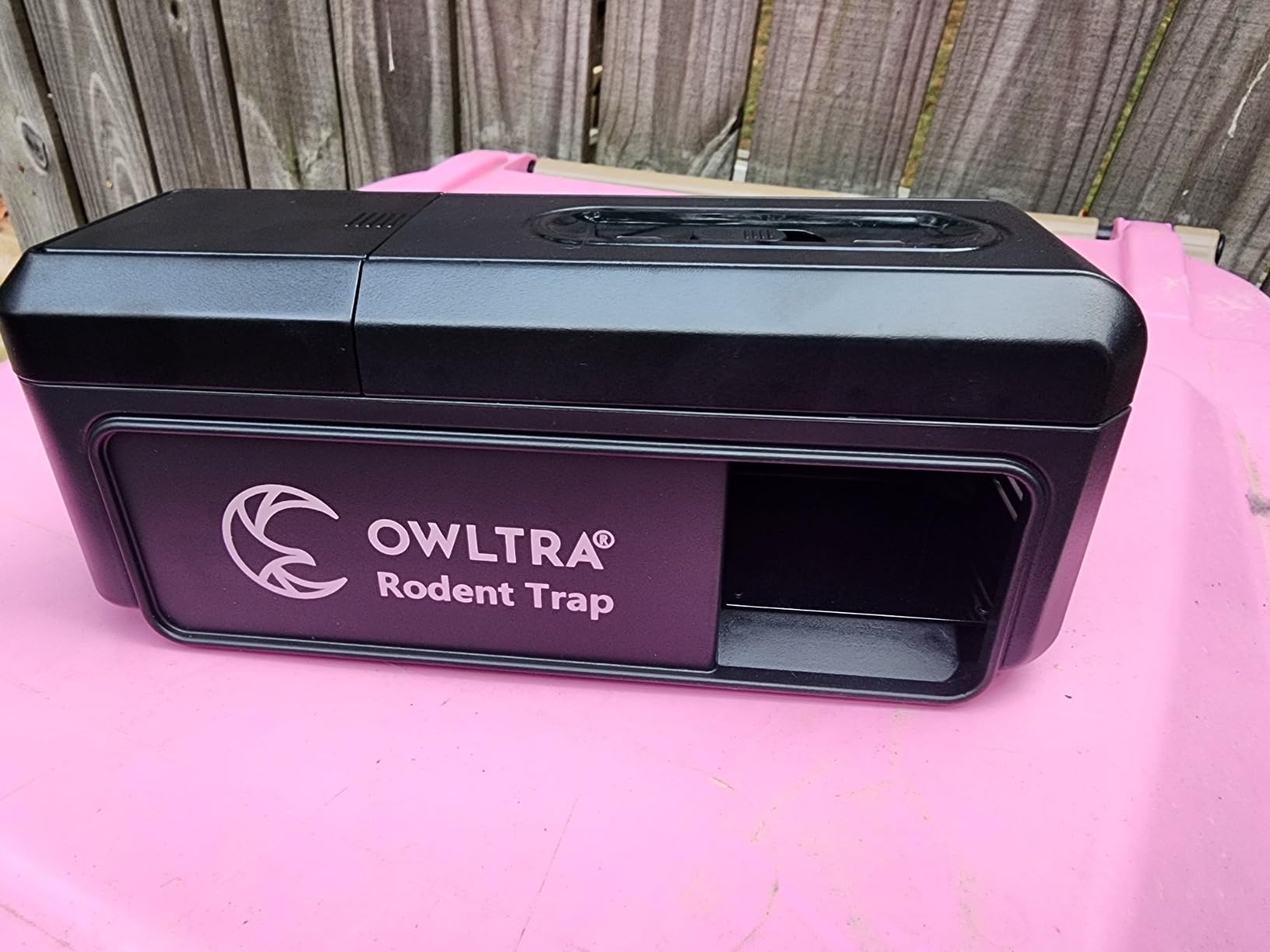 OWLTRA 1 Pack OW-7 in-/Outdoor Electric Rodent Trap, Instant Eliminate Rodent Zapper with Waterproof Cover, Sound & Light Alarm, and Batteries or USB Power Source, Waterproof Grade IPX4, Black customer photo 1