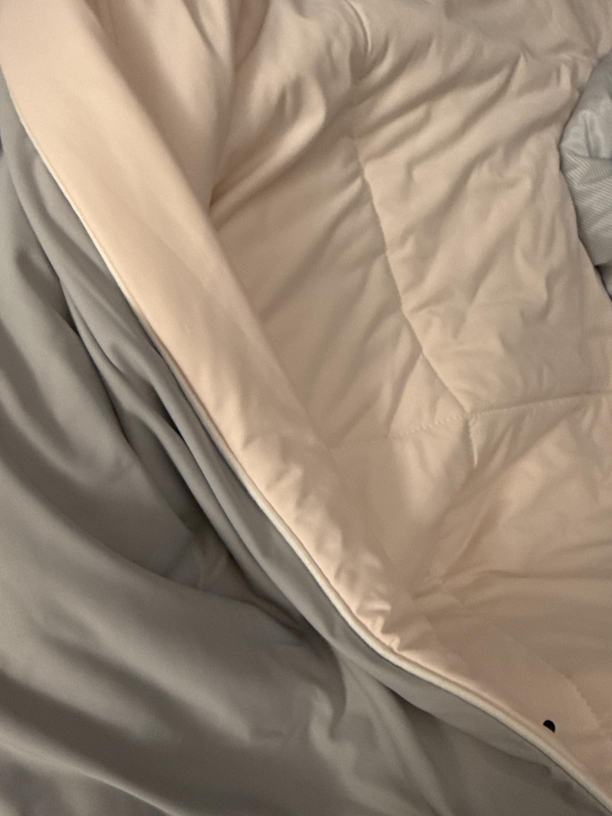 Cozy Bliss Cooling Comforter for Hot Sleepers Queen Size, Gray customer photo 2
