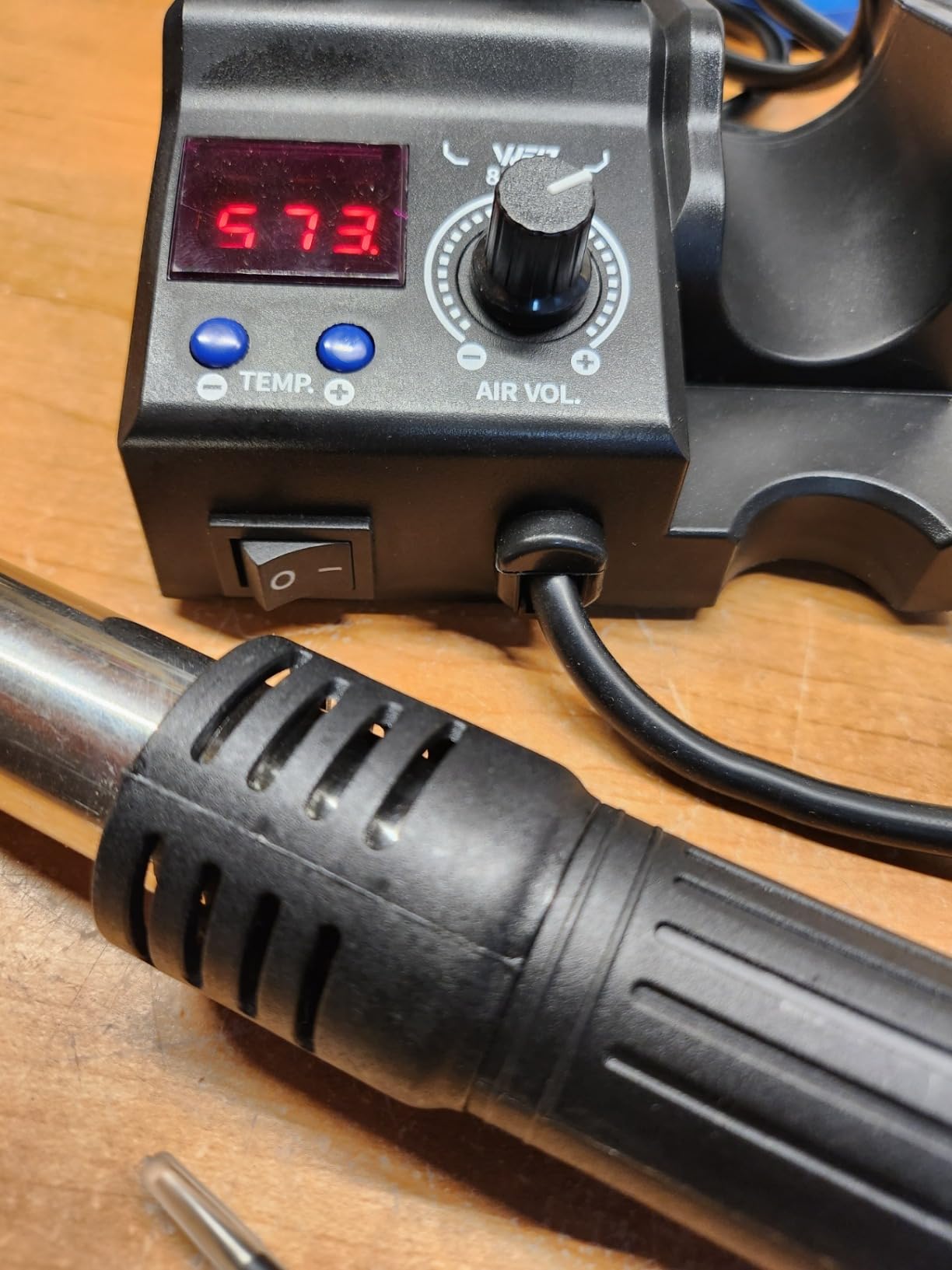WEP 8858-V Hot Air Rework Station Kit with Compact Size, Integrated Nozzle Holder, 3 Nozzles, 2 Tweezers, Adjustable Temperature& Air Volume, PID Program, °C/°F Conversion and More customer photo 2