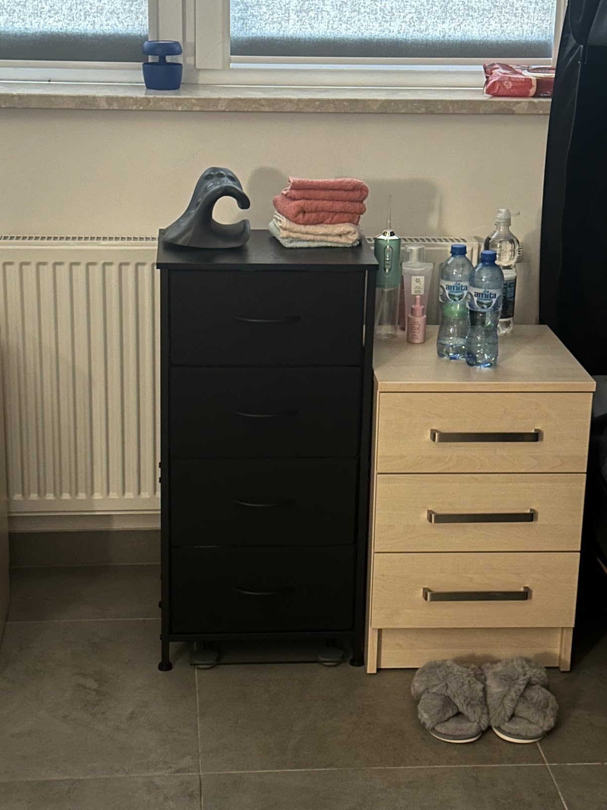 ODK Small Dresser for Bedroom with 4 Storage Drawers, Black customer photo 2