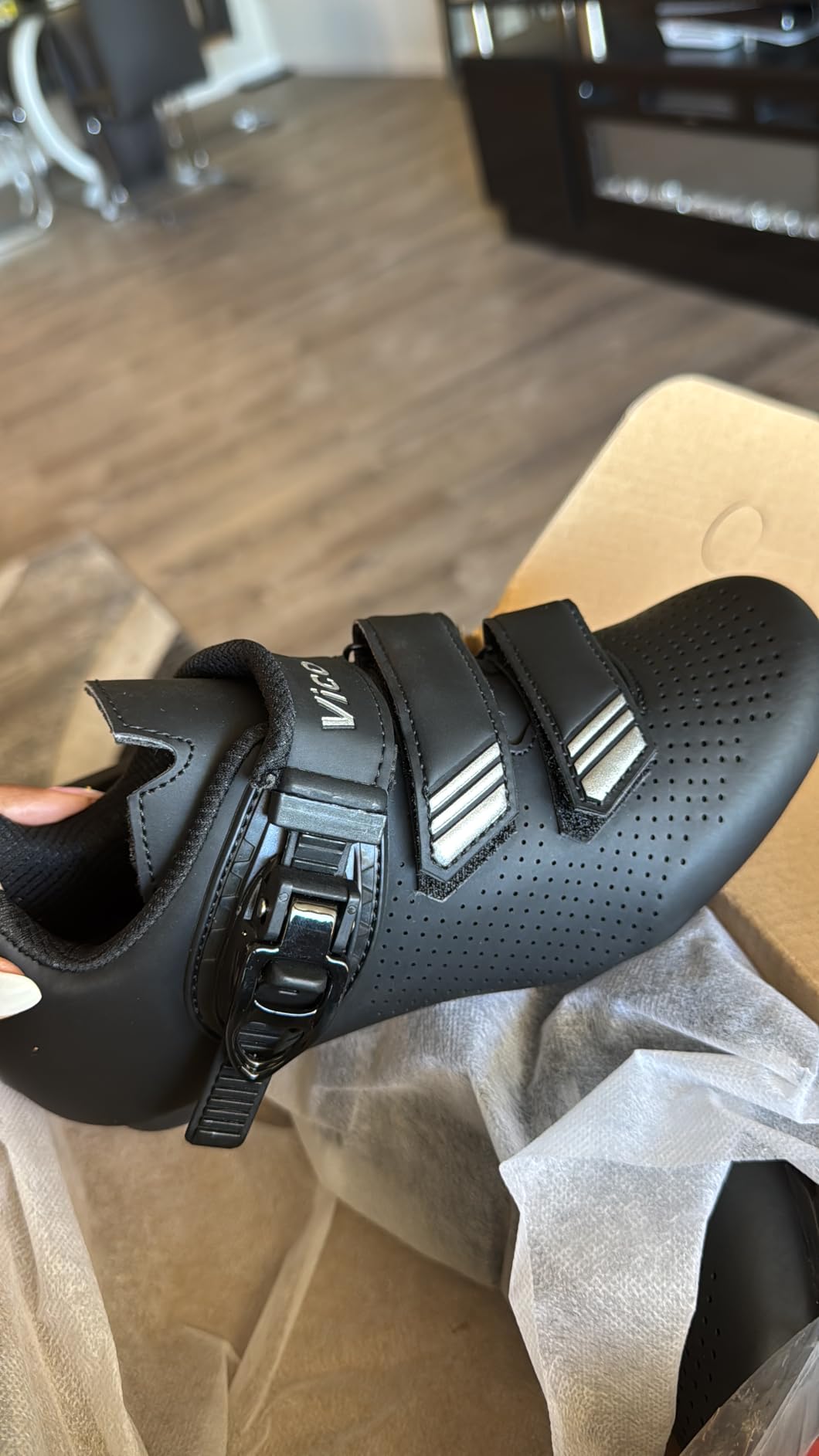 Indoor Cycling Shoes for Men Women Compatible with Peloton Bike Pre-Installed with Look Delta Cleats Outdoor Road Biking customer photo 1