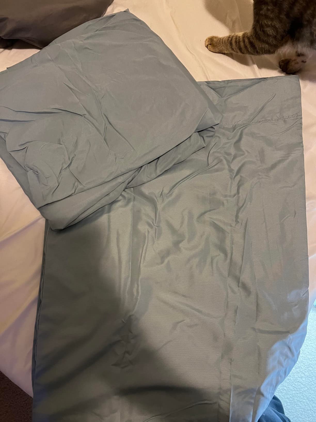 Coolmax® Cooling Sheets for Hot Sleepers, Queen Size, Teal Blue customer photo 2