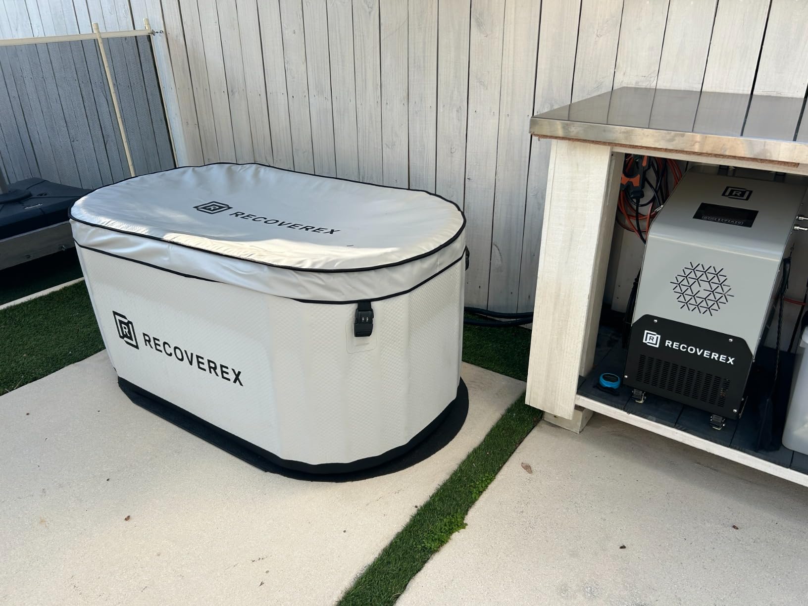 Cold Plunge Tub, 90 Gallon, 0.8 Horsepower – Heavy-Duty Ice Bath Tub for Athletes, Portable Cold Plunge Chiller with Water Treatment Kit, Immersion Therapy, WiFi Control, Backpack & Wheels customer photo 2