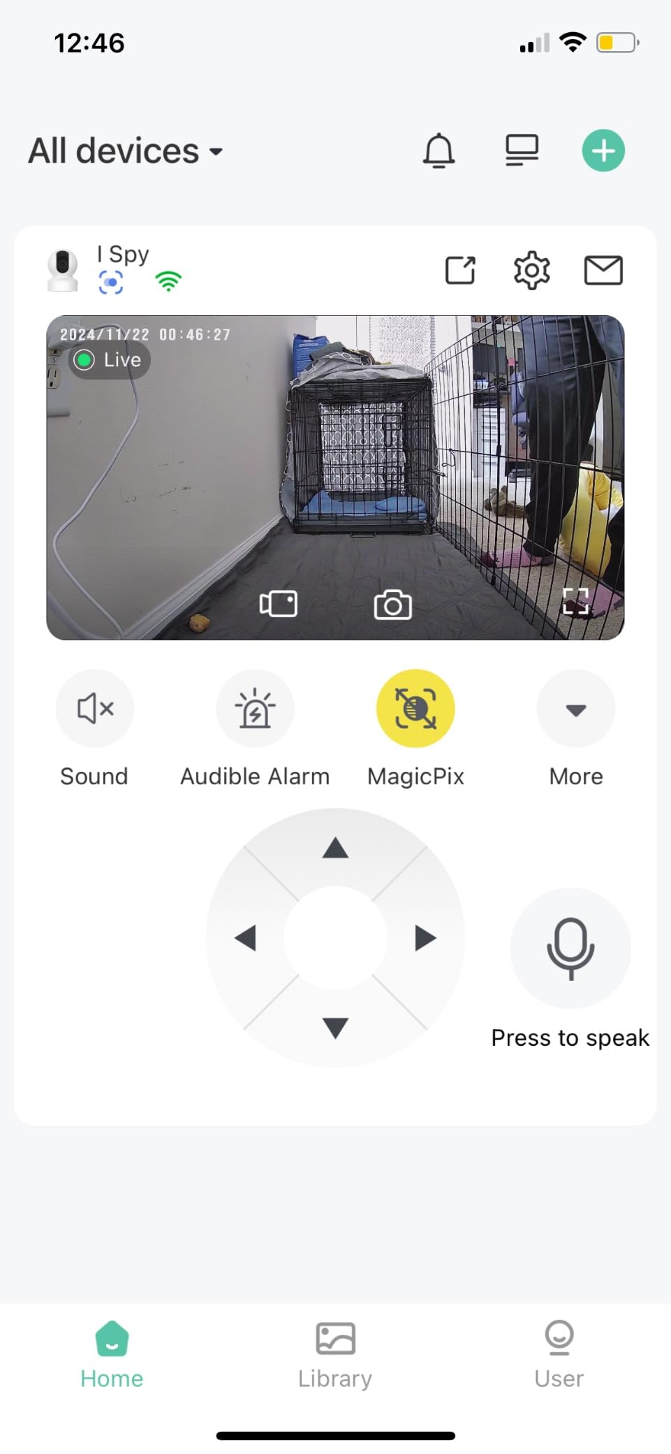 Pet Camera, 2K HD Dog Camera with Phone APP, 360° Pan/Tilt View Puppy Cam, One Click Call for Baby Monitor, MagivPix Night Vision,Motion Tracking Alarm with Cloud/Local SD,Home Indoor Security Cam customer photo 1