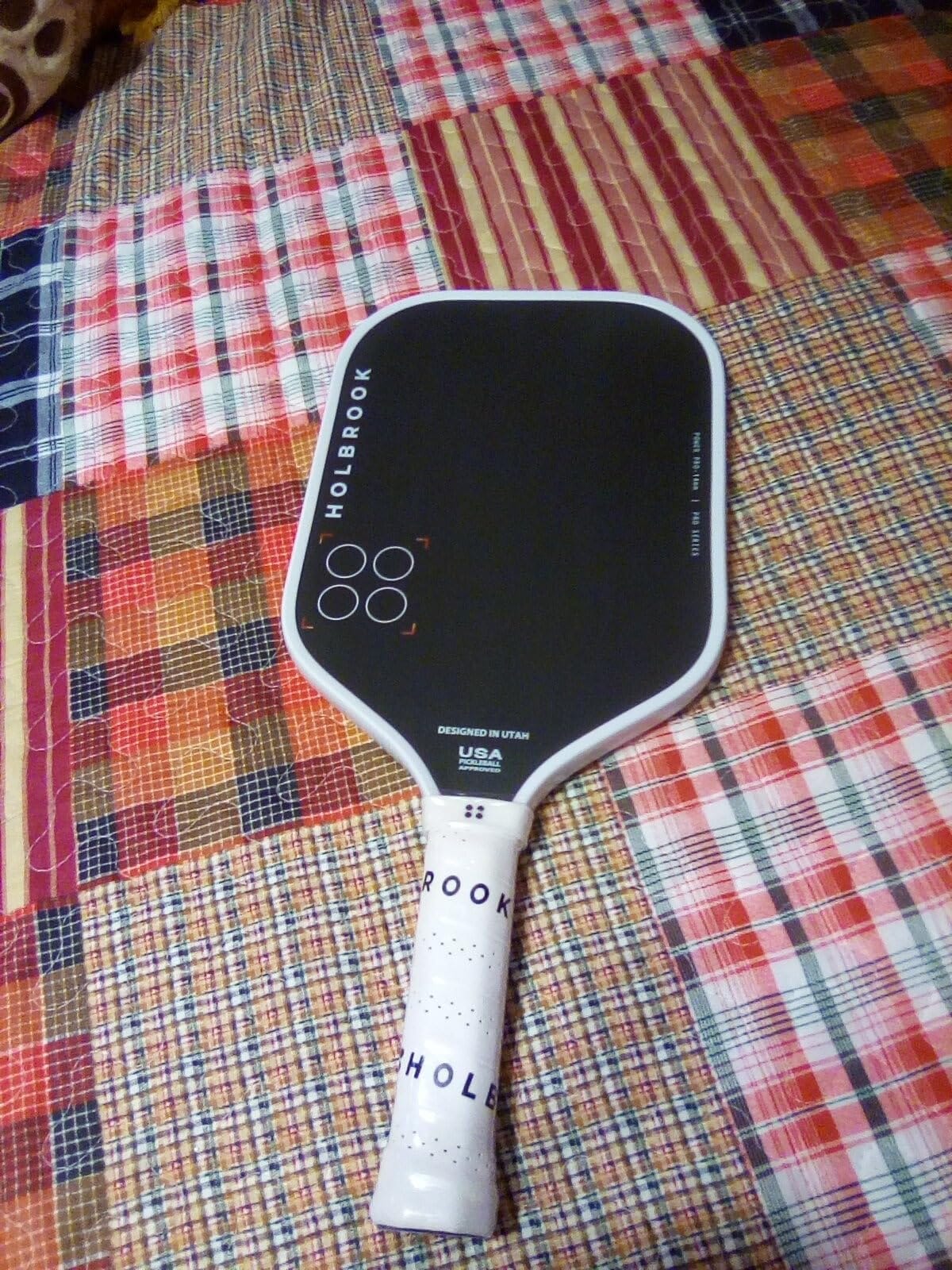 Holbrook Power Pro E Elongated Pickleball Paddle: USAPA Approved, Carbon Fiber Surface, Power, Control, Spin, Edgecraft Foam Polypropylene Honeycomb Core customer photo 1