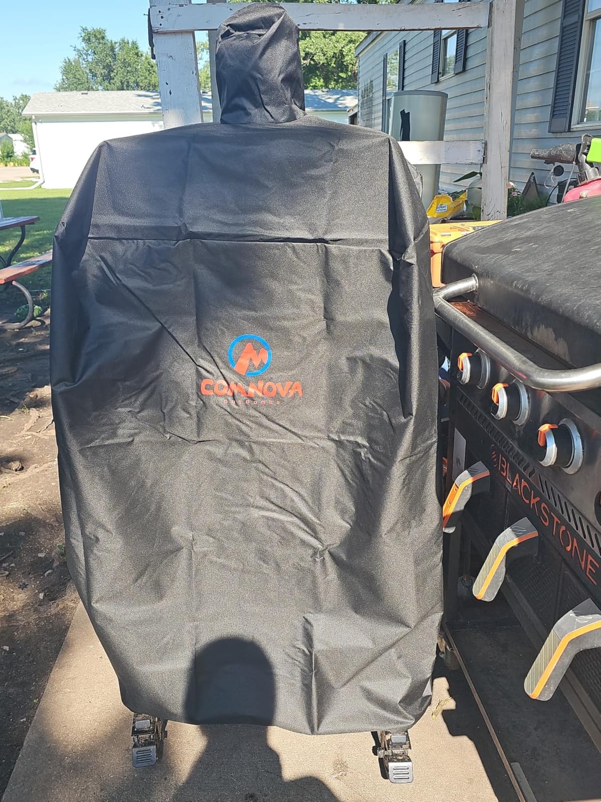 Comnova Grill Cover for Pit Boss 820-850 - Z Grill 700 - Premium Wood Pellet Smoker Cover for Pitboss Waterproof & Heavy Duty, 600D Pellet BBQ Cover for Pit Boss 820 Deluxe, Pro 850 and Z Grill 700 customer photo 2