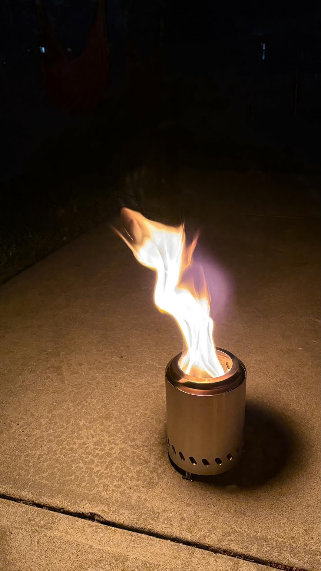 HGD Small Tabletop Fire Pit, Smokeless Table Top Firepit Outdoor, Portable Mini Stove with Carry Bag for Camping Backyard Patio Garden Picnic, Fueled by Pellets or Wood, Stainless Steel, Black customer photo 1