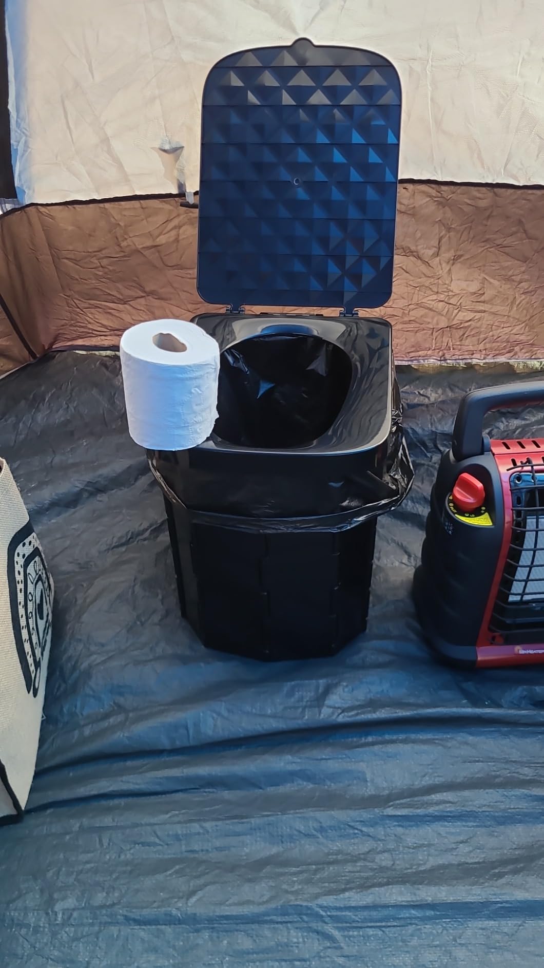 Hapoon XL Portable Folding Camping Toilet For Adults & Kids, Lightweight customer photo 1