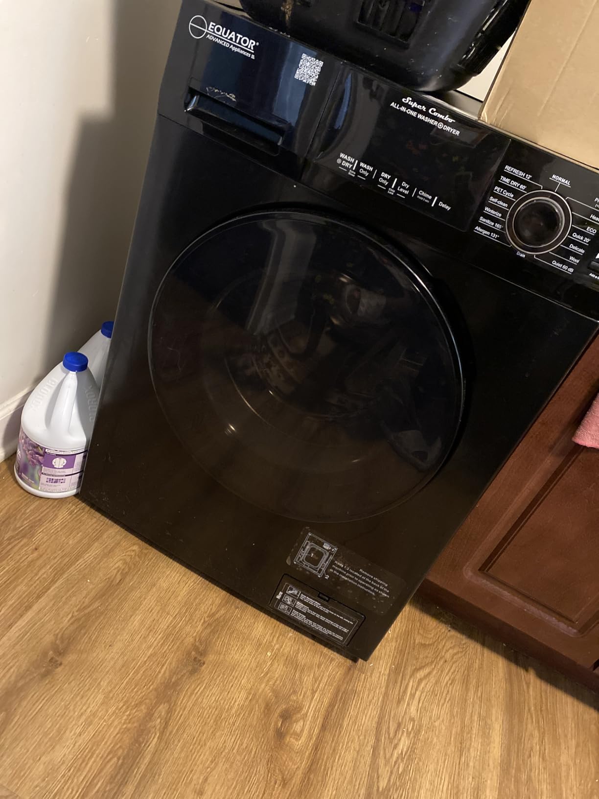 Equator All-in-One Washer Dryer VENTED-DRY 30% FASTER than Condense 15lb 110V in White customer photo 1