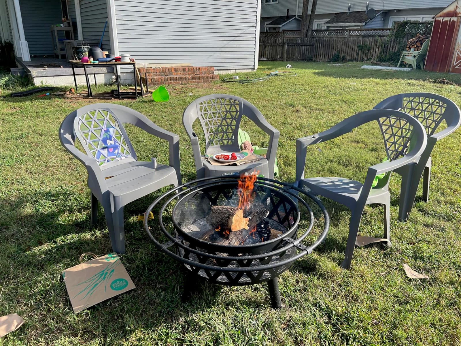 EcoNook 36 Inch Wood Burning Fire Pit with Spark Screen & Fire Poker customer photo 1