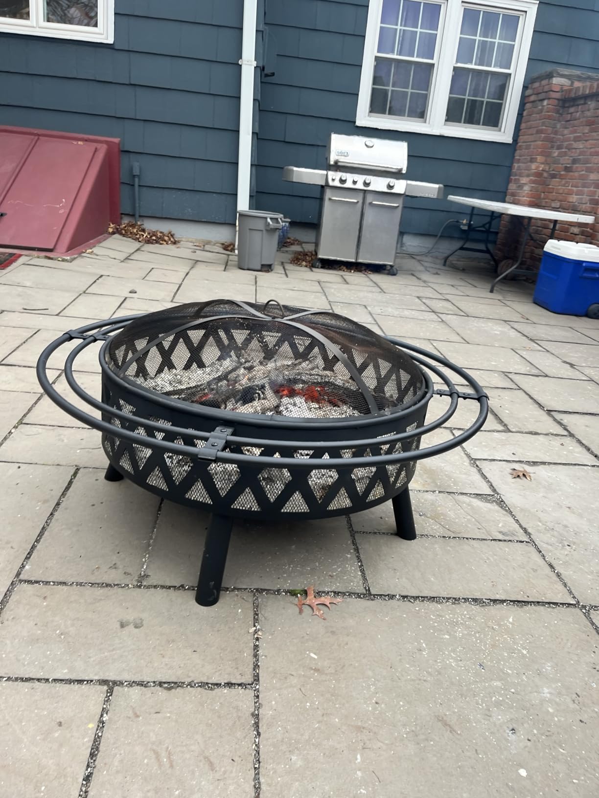 EcoNook 36 Inch Wood Burning Fire Pit with Spark Screen & Fire Poker customer photo 2