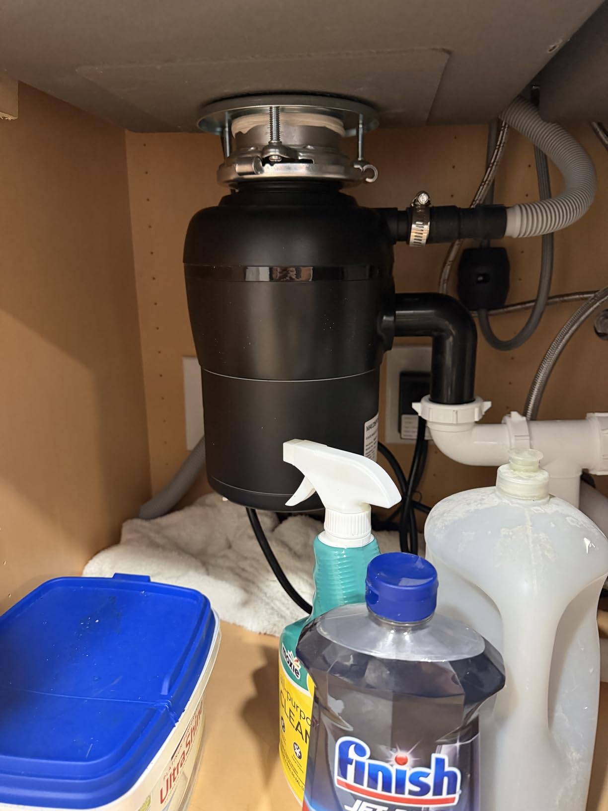 Garbage Disposal 3/4 HP for Kitchen sink Quiet with Stopper Power Cord, Easy install, Continuous Feed Food Waste Disposer Stainless Steel Grind 0.75 Horsepower AC Motor Unit (MAX-4) customer photo 1