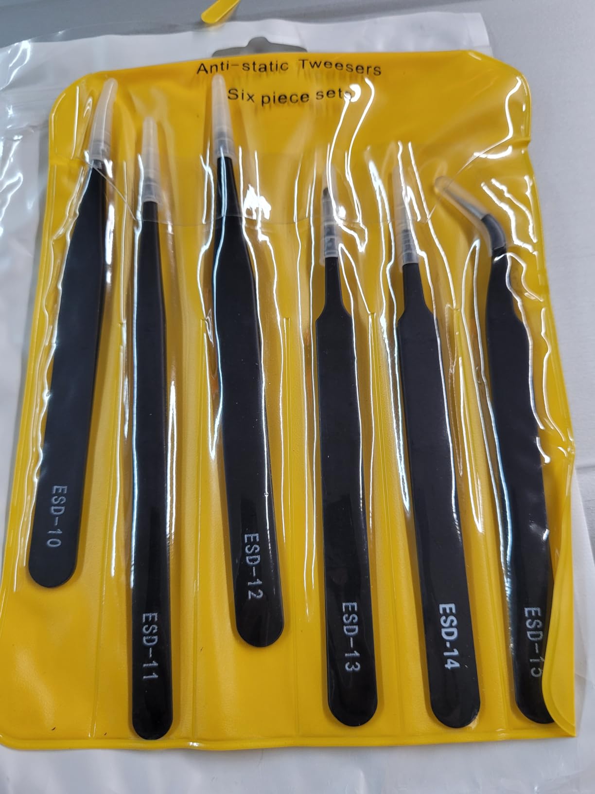 6 Pcs Precision Tweezers Set, Anti-Static Stainless Steel Craft customer photo 1