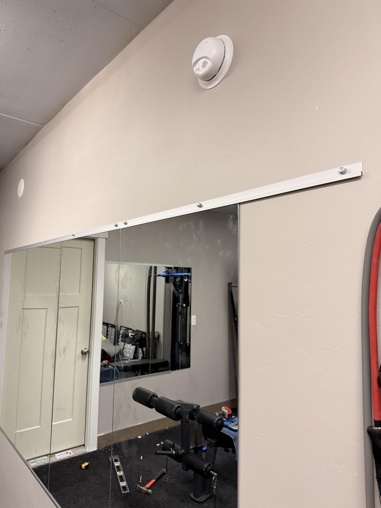 Home Gym Mirror for Wall, 48x24x3PCS Frameless Full Length Mirror, Silver customer photo 1