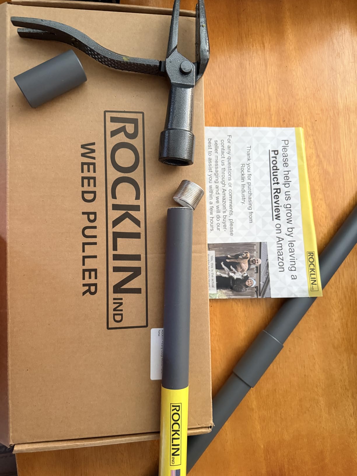 Rocklin™ Stand Up Weed Puller, 4-Claw Steel Head, 48