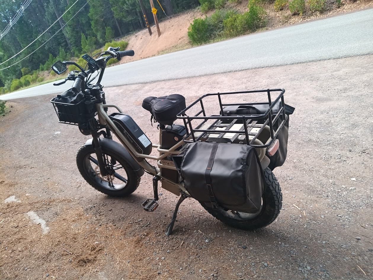 Dual Battery 48V 60AH Electric Bike for Adults, 160 Miles Long Range Cargo Ebike with Removable 2880WH Battery, 1450W Peak Motor Electric Bicycle, 20