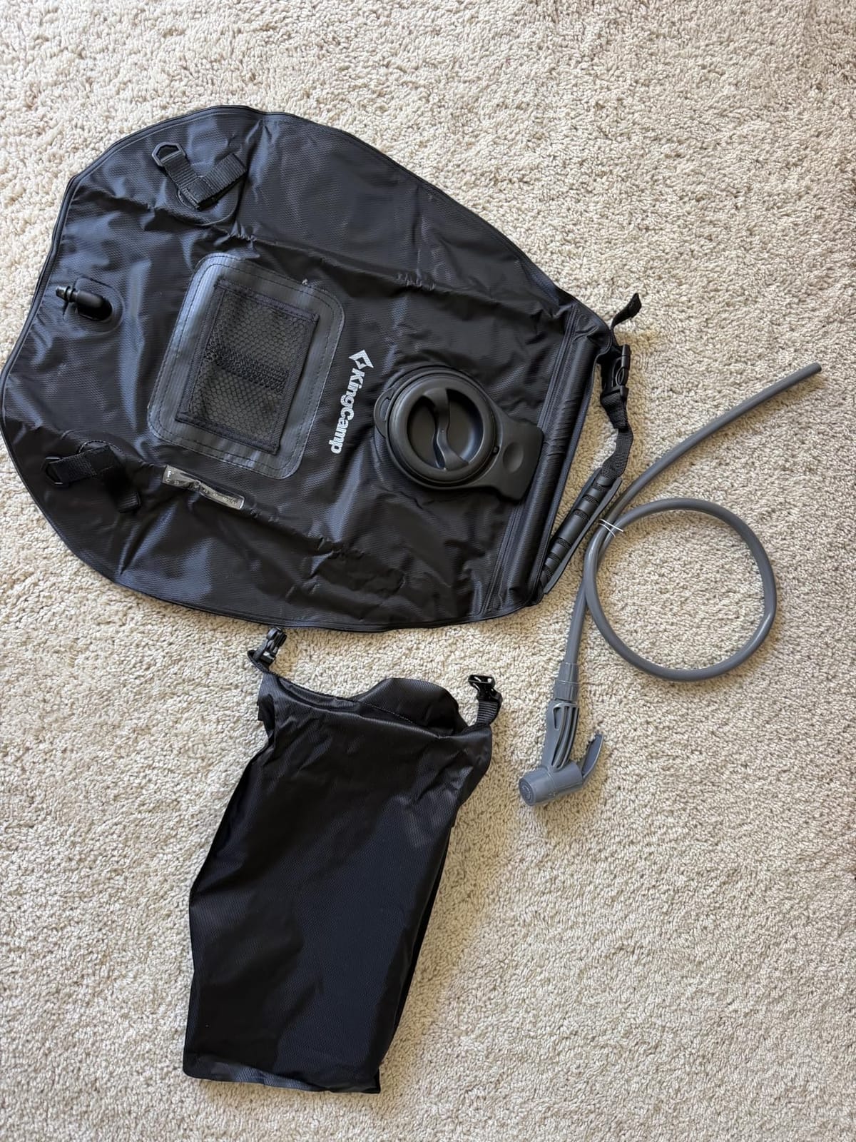 KingCamp Solar Shower Bag, Leak-Proof Design Camping Bag with Thermometer, Removable Hose & Switchable Shower Head, 5 gallon/20L customer photo 1