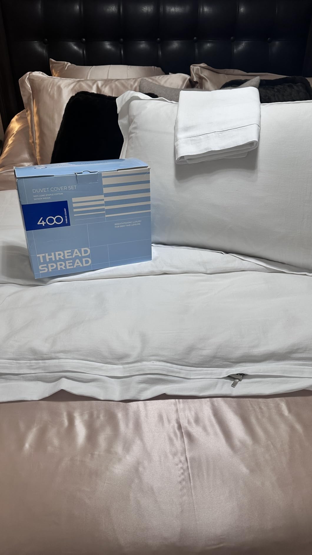 THREAD SPREAD 100% Organic Cotton Sheets - Organic Cotton Percale Weave Sheet Set, Soft, Cooling, Crisp & Breathable, 16