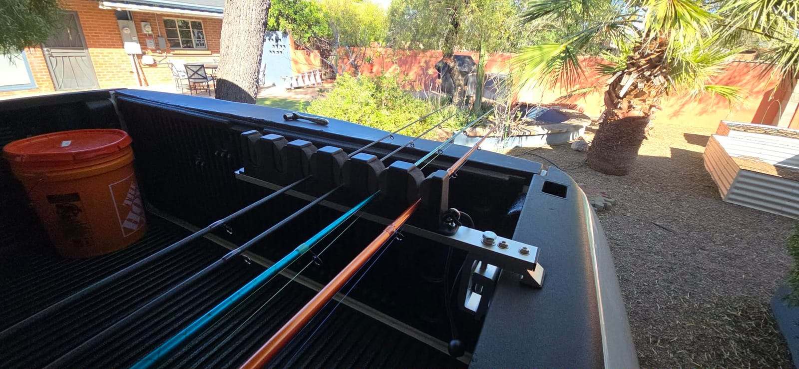 Aluminum Fishing Rod Holder for Truck Bed Holds 4 Fishing Rods, Truck Bed Fishing Rod Holder for Pickup, Gift for Truck Owners, Fishing, Outdoors, Dad, Family customer photo 1