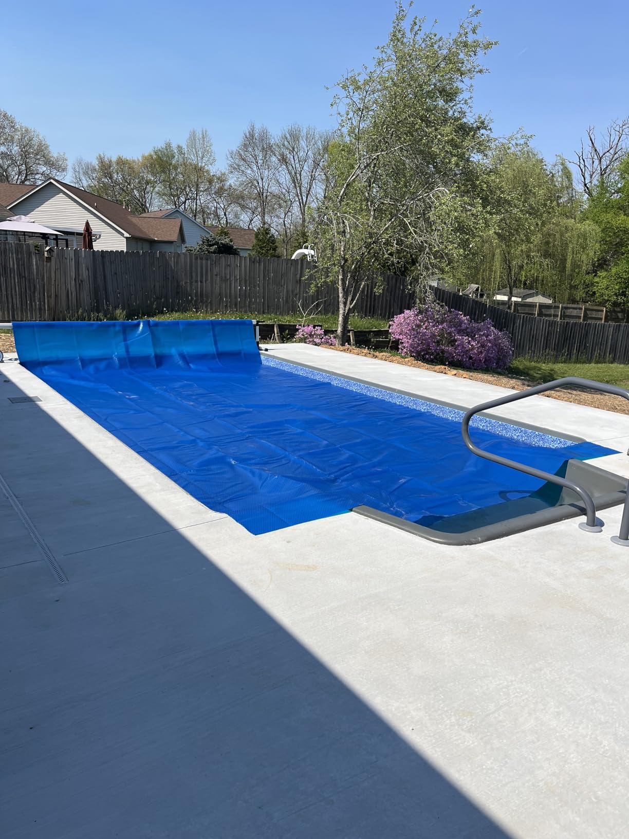 VINGLI 16Mil Solar Pool Cover, Blue 12'x24' Rectangular customer photo 2