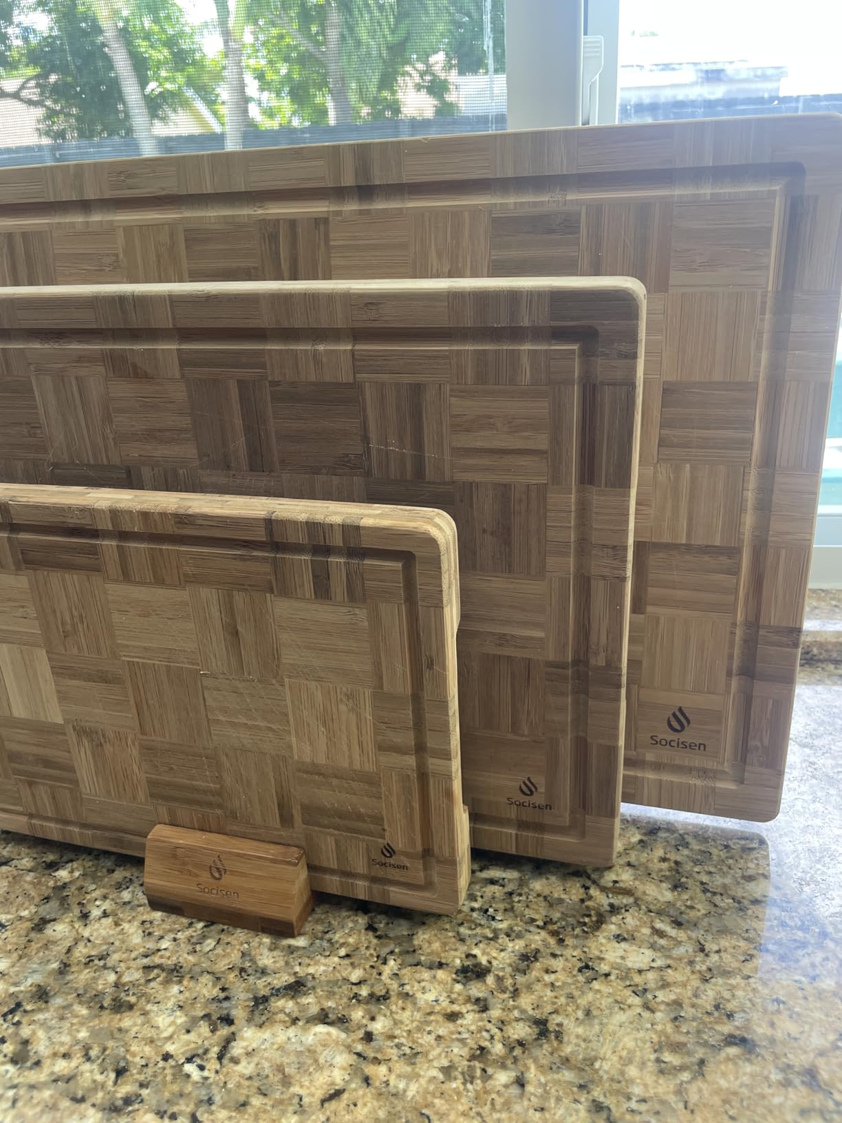 XXX Large Bamboo Cutting Board with Non Slip Feet and Over Sink Butcher Block Chopping Board Nice Solid Thick Wooden Juice Groove Huge Big XXl xlarge Best Hardwood Kitchen Counter Organic customer photo 1